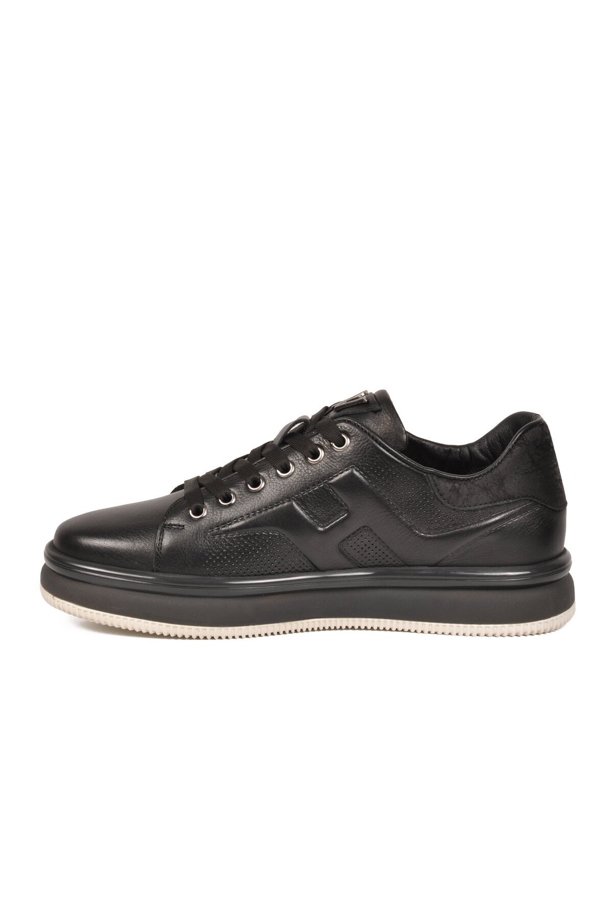 Siyah Memory Taban Premium Casual Ayakkabı Hakiki Deri Erkek Günlük Sneaker M030 M