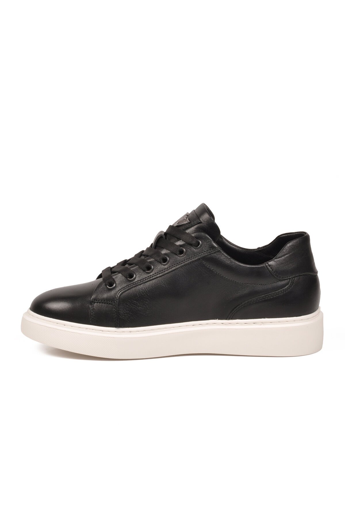 Siyah Hakiki Deri Bağcıklı Erkek Smart Casual Ayakkabı Sneaker M196 M