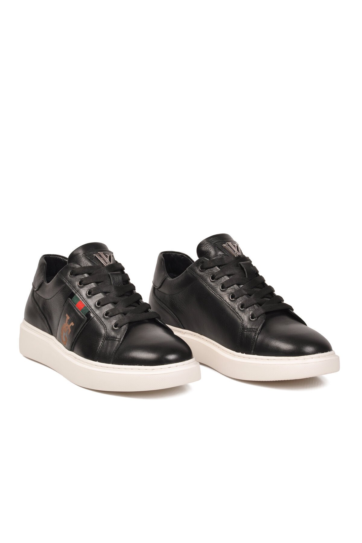 Siyah Hakiki Deri Bağcıklı Erkek Smart Casual Ayakkabı Sneaker M196 M