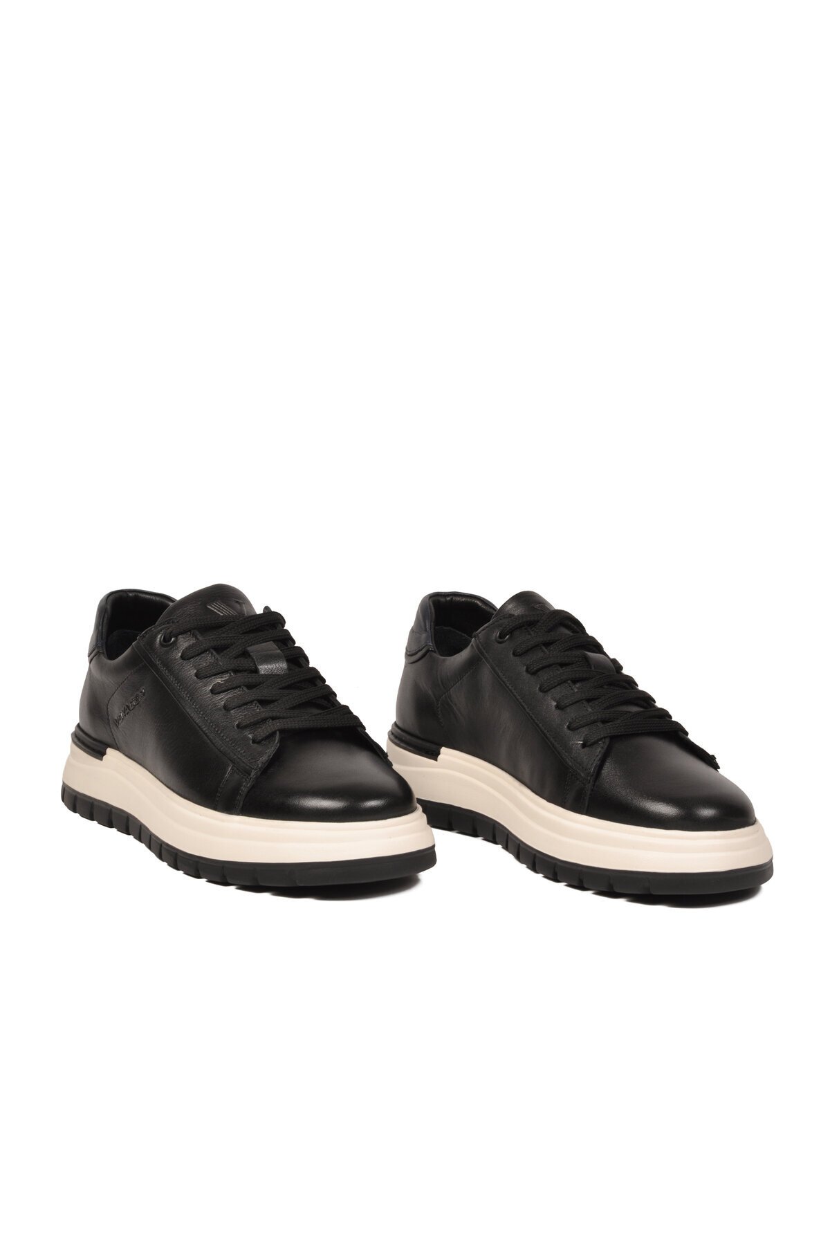Siyah Memory Foam Rahat Şık Hakiki Deri Erkek Günlük Ayakkabı Sneaker M387 M
