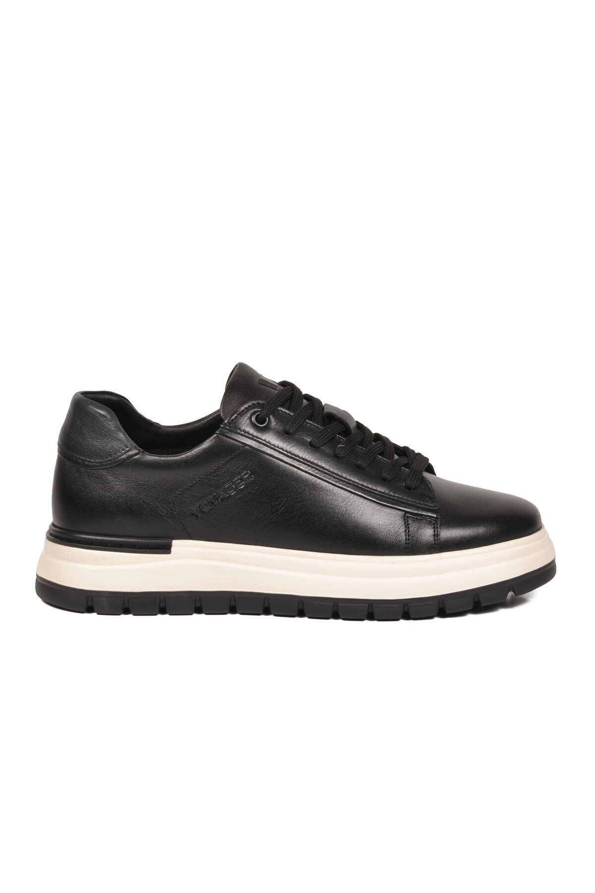 Siyah Memory Foam Rahat Şık Hakiki Deri Erkek Günlük Ayakkabı Sneaker M387 M