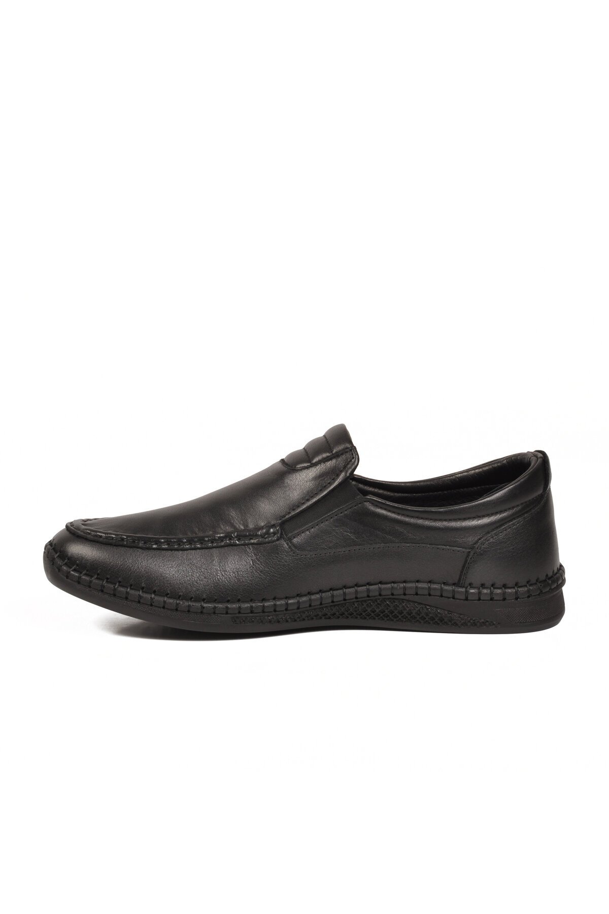 Siyah Erkek Smart Casual Ayakkabı Hakiki Deri Hafızalı Rahat Taban Şık Loafer M741 M