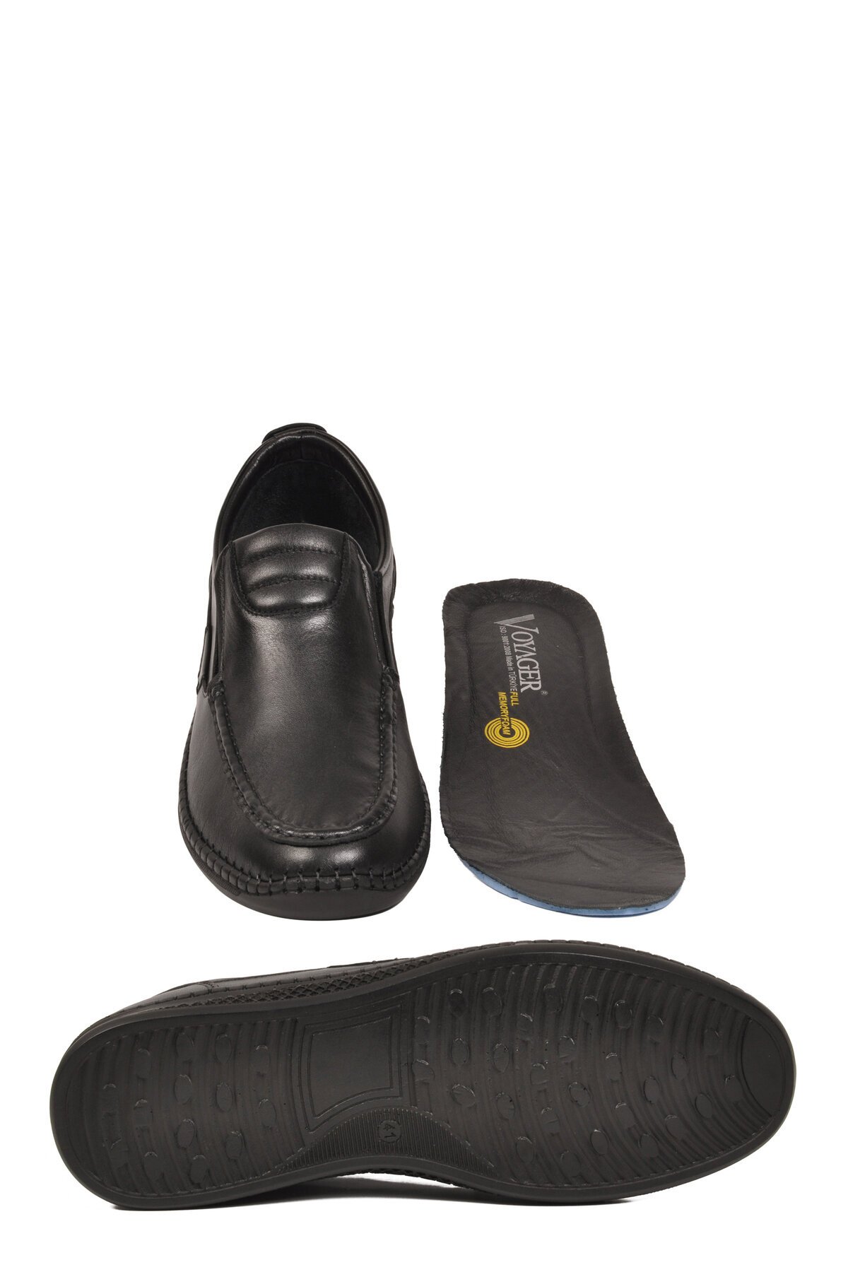 Siyah Erkek Smart Casual Ayakkabı Hakiki Deri Hafızalı Rahat Taban Şık Loafer M741 M