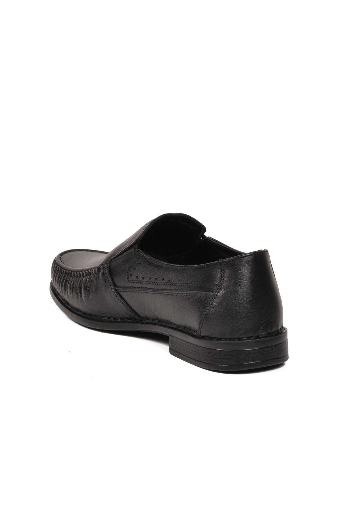 Erkek Siyah Hakiki Deri Konfor Taban Bağcıksız Klasik Mokasen Loafer Ayakkabı 3607 M