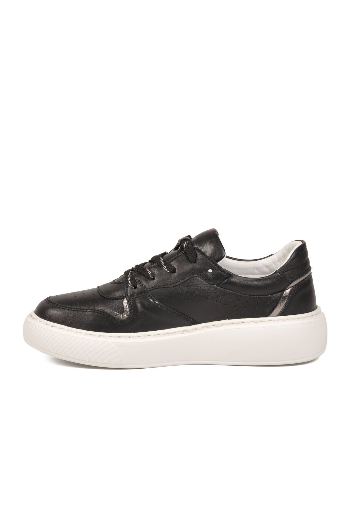 Siyah Hakiki Deri anatomik Rahat Tabanlı Kadın Casual Sneaker Ayakkabı Z202 Z