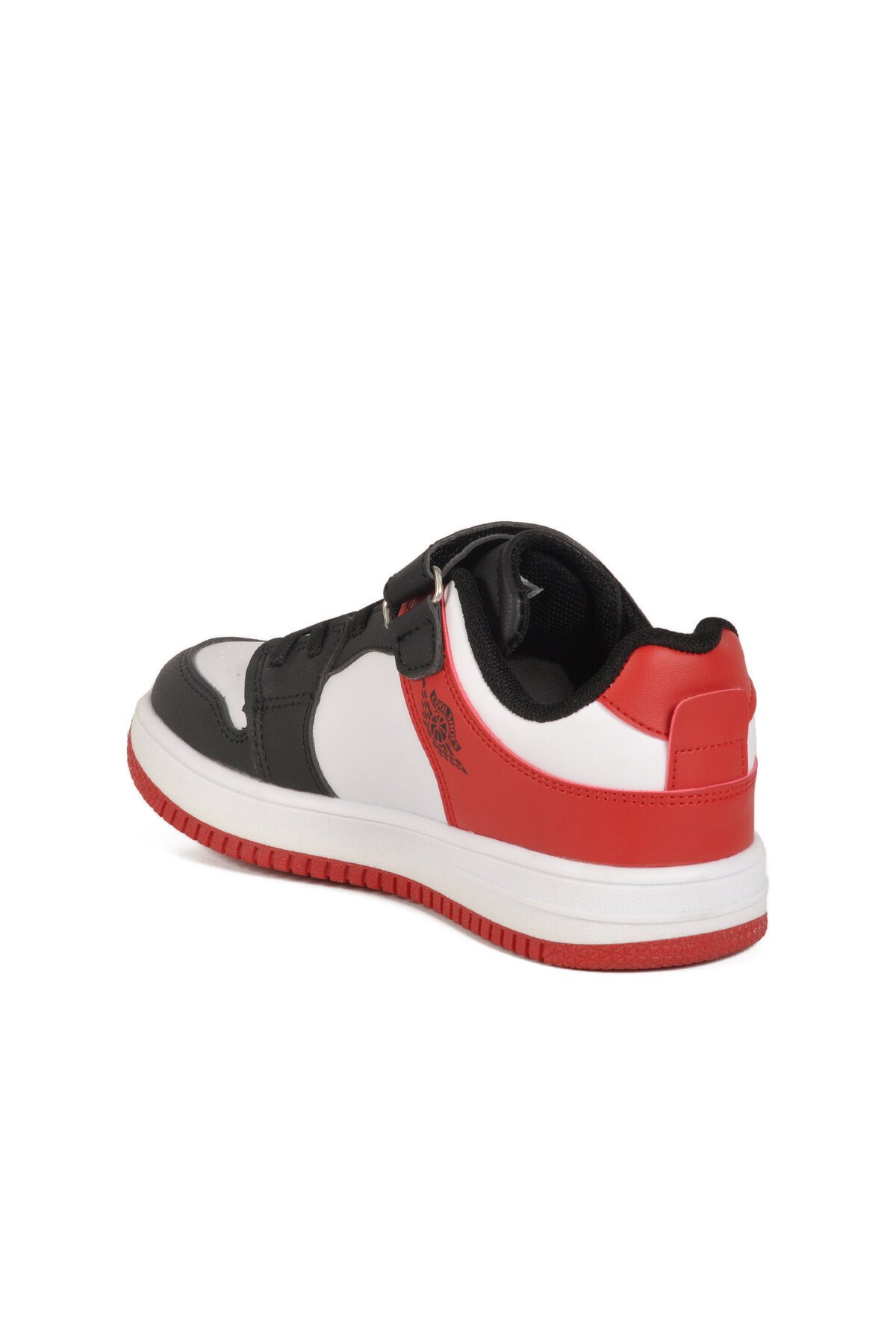 Siyah-Kırmızı Çocuk Cırt Cırtlı Basketbol Sneaker Spor Ayakkabı