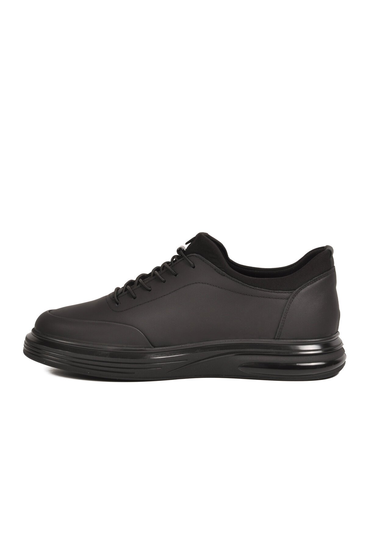 Siyah Mat Nubuk Erkek Günlük Ayakkabı Memory Tabanlı Casual Sneaker 6630-1 M