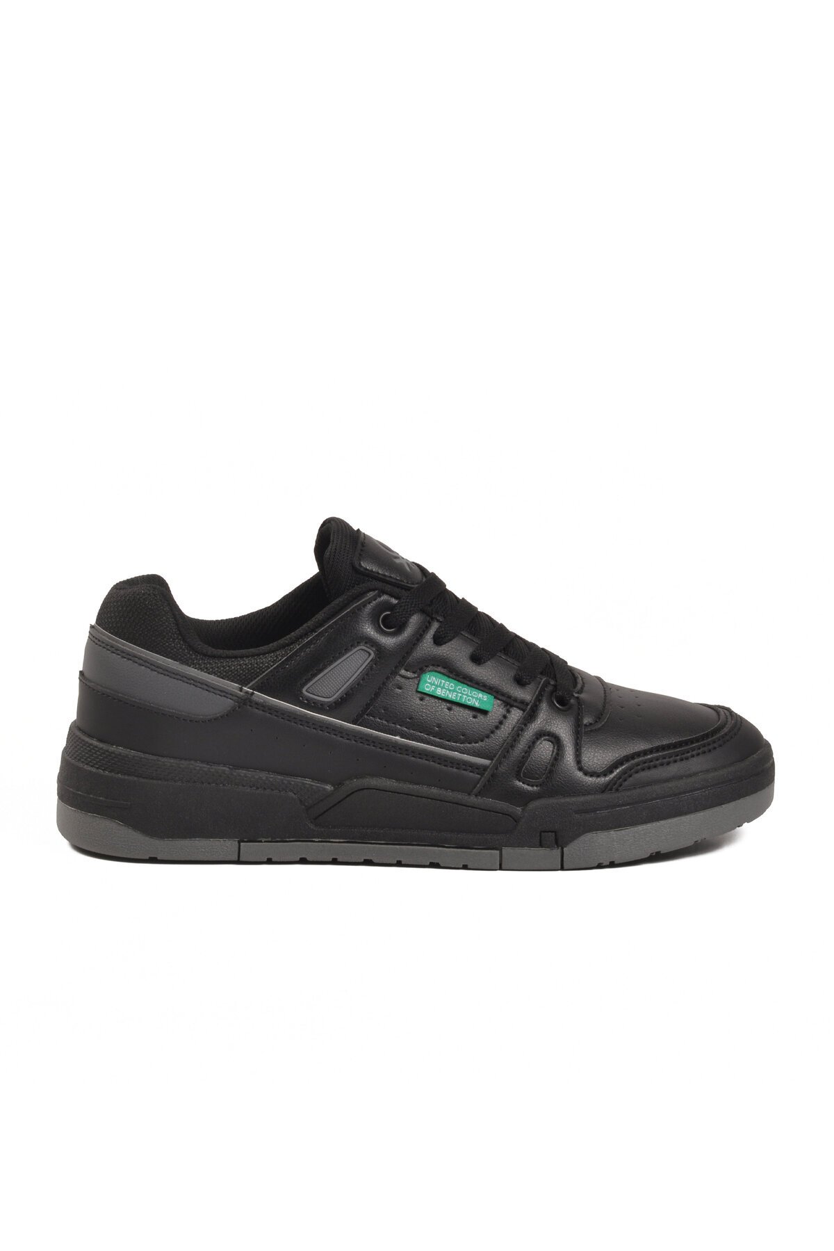 Siyah Bağcıklı Kalın Rahat Tabanlı Erkek Yürüyüş ve Spor Ayakkabı Sneaker BNI-11135