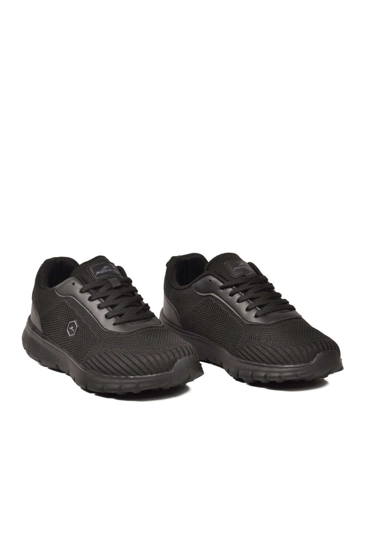 Erkek Siyah-Siyah Günlük Spor Ayakkabı Hafif Rahat Tabanlı Bağcıklı Sneaker 26108