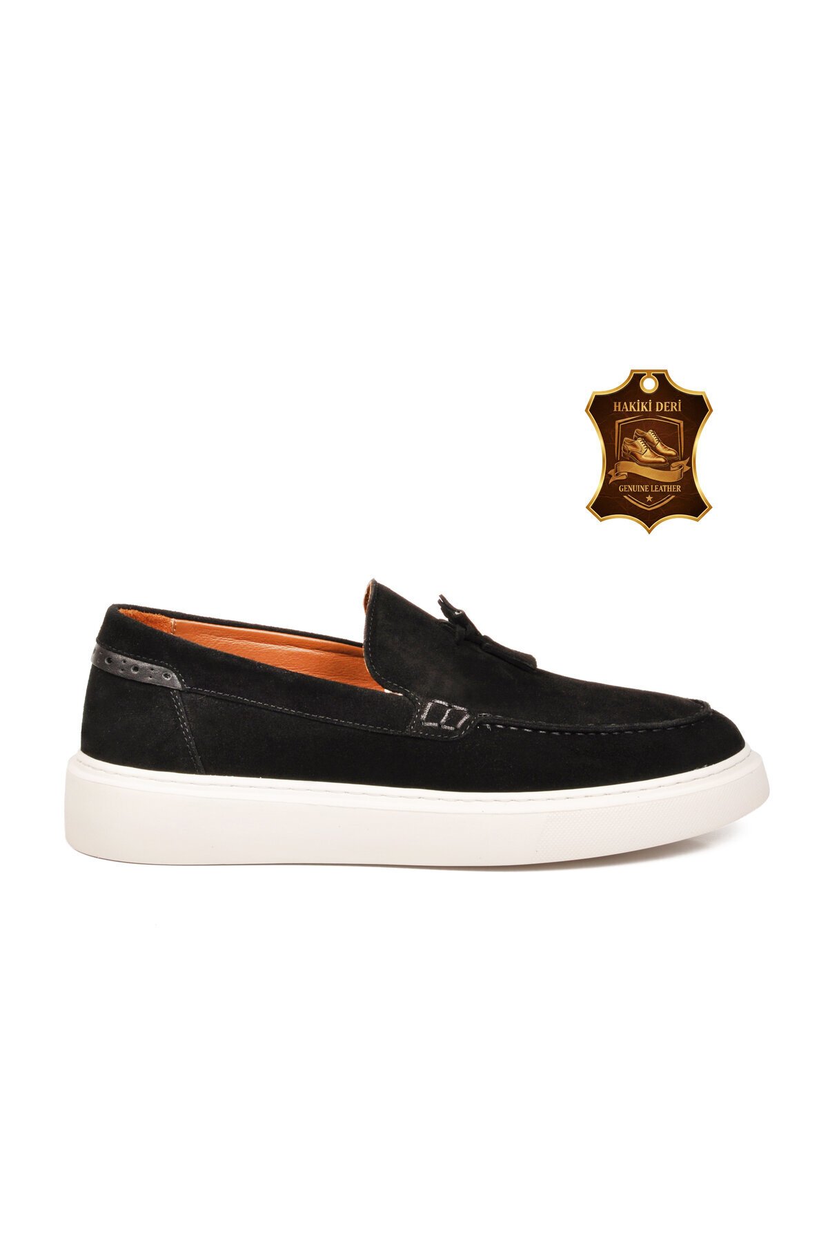 Erkek Siyah Süet Hakiki Deri Rahat Konfor Tabanlı Makosen Şık Smart Casual Ayakkabı Loafer  6795 M