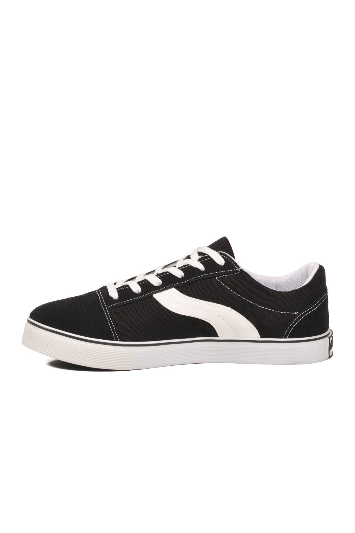 Erkek Siyah Günlük Spor Ayakkabı Bağcıklı Casual Kanvas Sneaker 1002