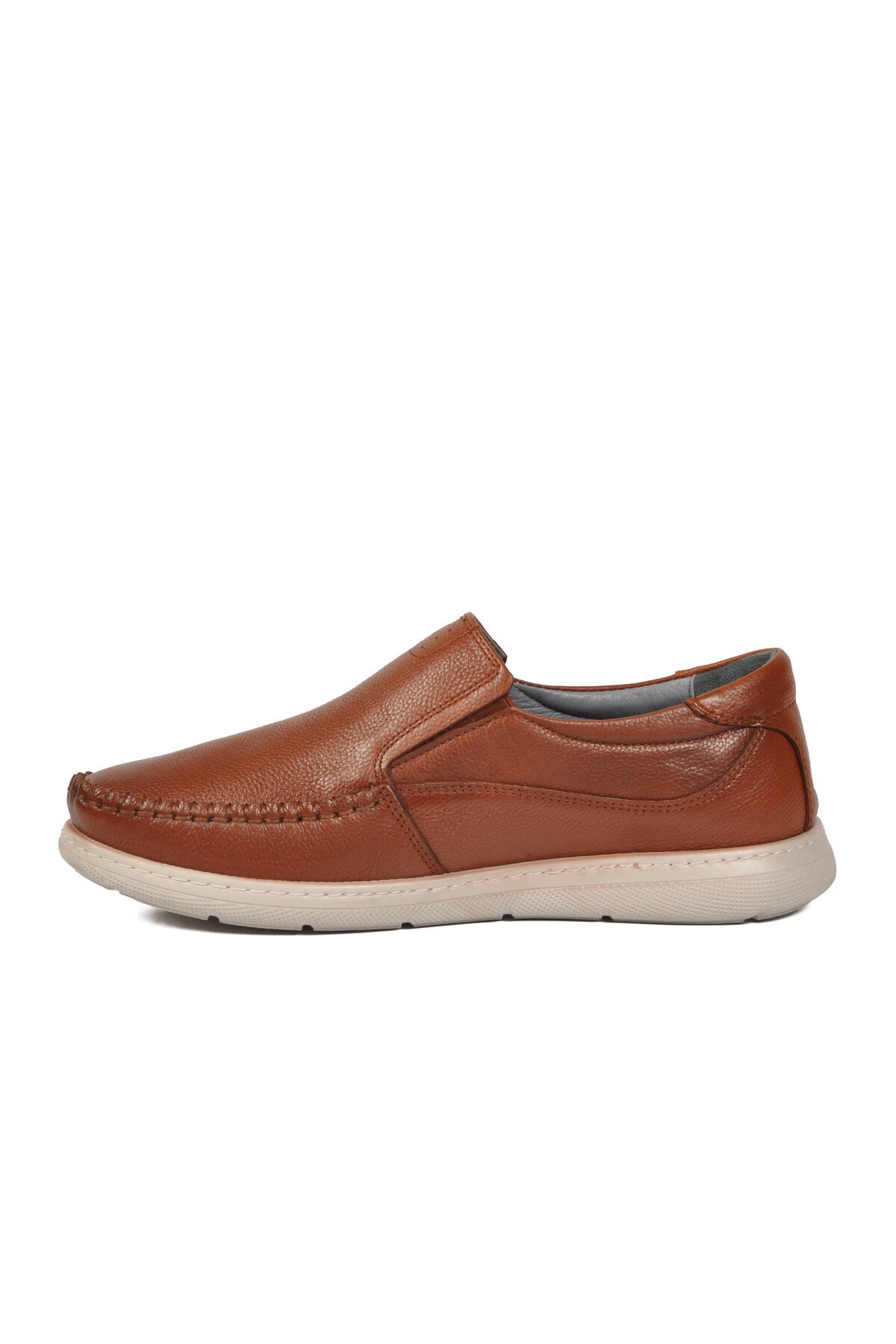 Taba Hakiki Deri Yan Lastikli Erkek Günlük Ayakkabı Loafer 125 M