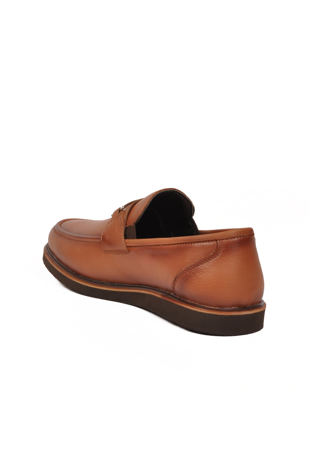 Erkek Taba Hakiki Deri Klasik Loafer Smart Casual Ayakkabı 5768 M
