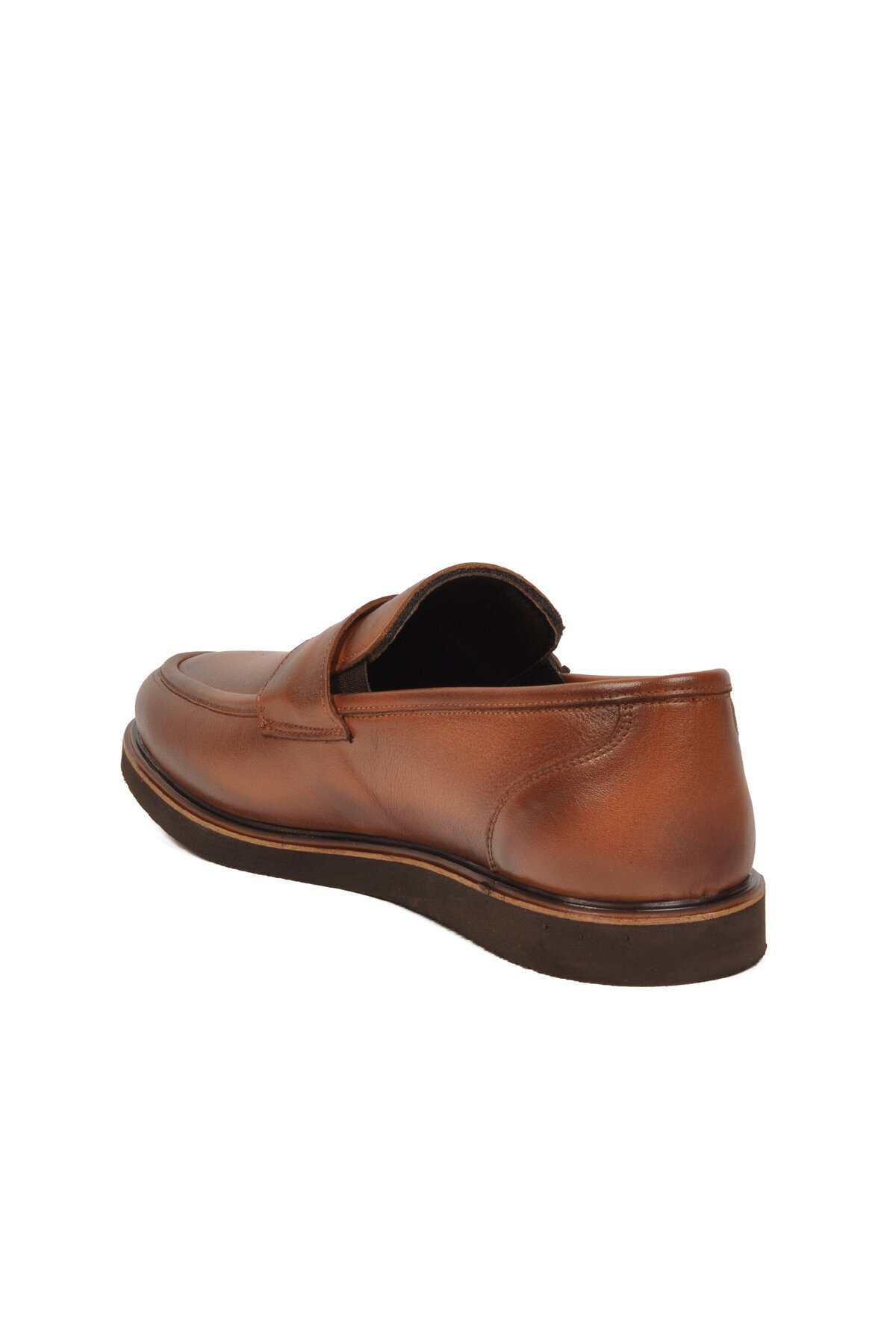 Erkek Taba Hakiki Deri Günlük Şık Rahat Tabanlı Klasik Ayakkabı Loafer 5770 M