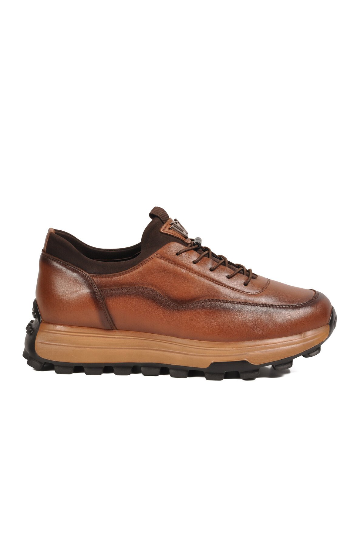 Taba Premium Hakiki Deri Erkek Günlük Sneaker Memory Kalın Taban M084-2 M