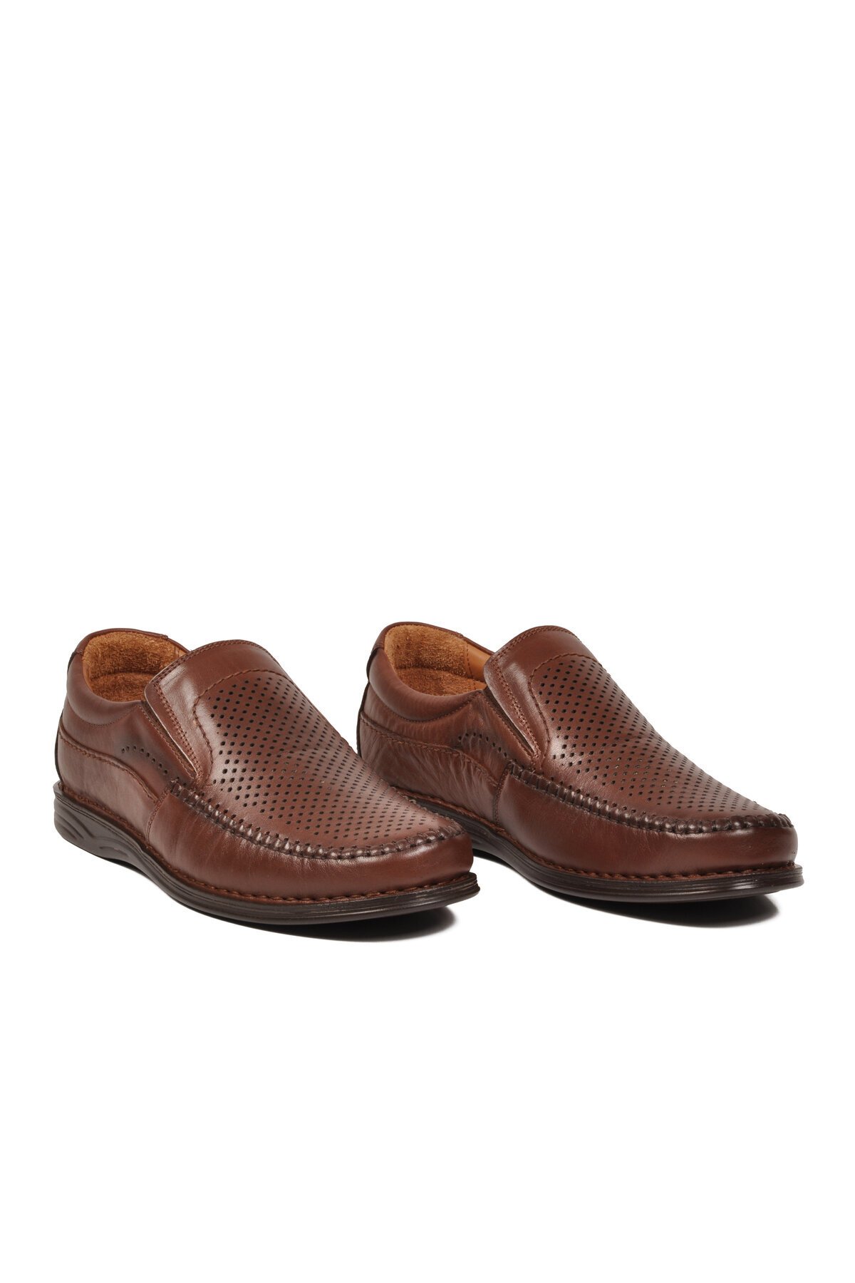 Taba Hakiki Rahat Konfor Tabanlı Delikli Erkek Günlük Ayakkabı Loafer Sensitive 3237-1  M