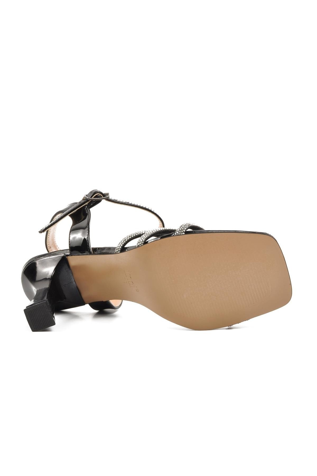 Ayakmod Siyah Ayna Kadın Abiye Ayakkabı