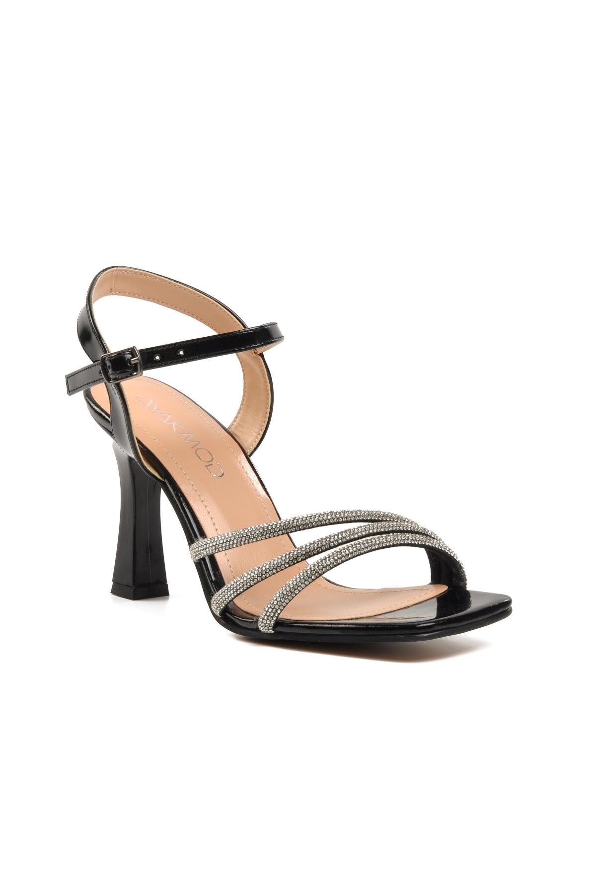 Ayakmod Siyah Rugan Kadın Abiye Ayakkabı