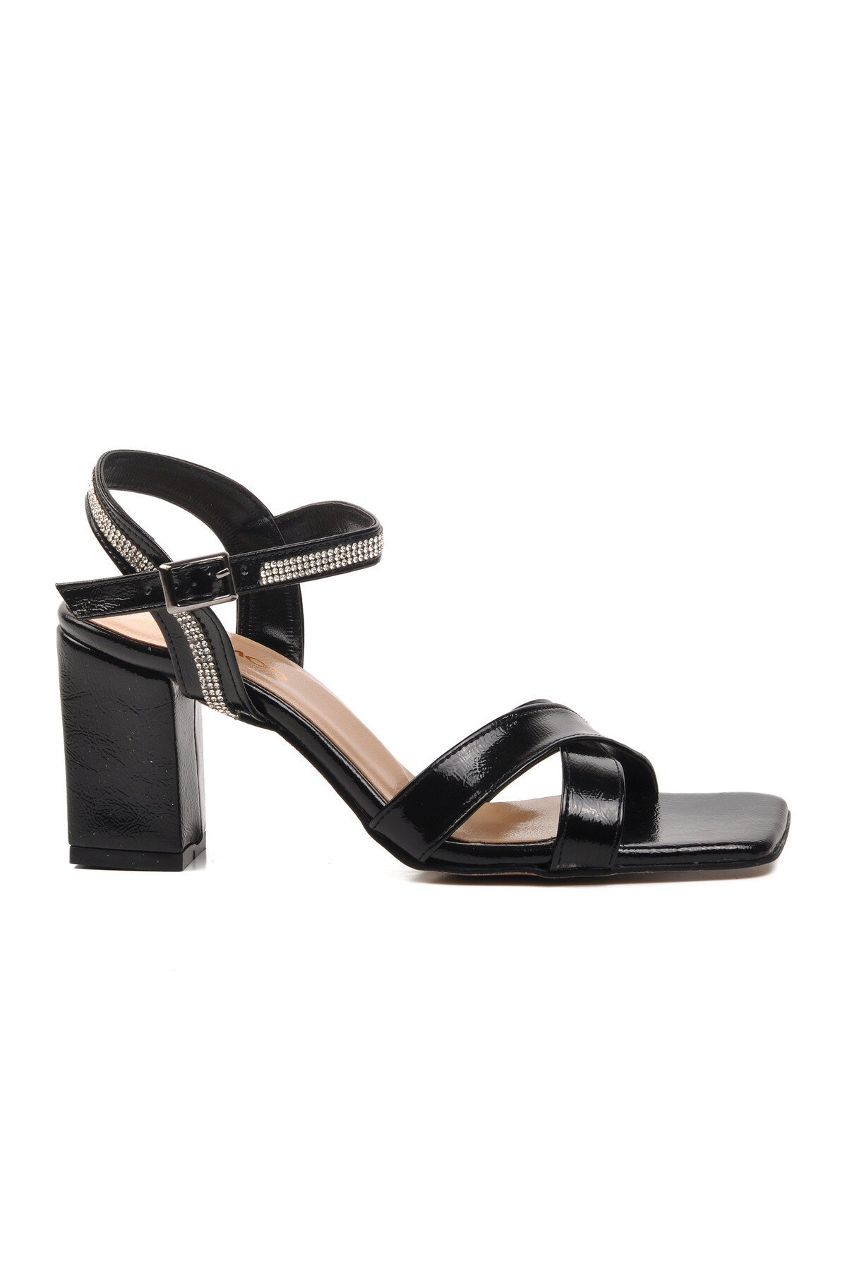 Ayakmod Siyah Rugan Kadın Abiye Ayakkabı