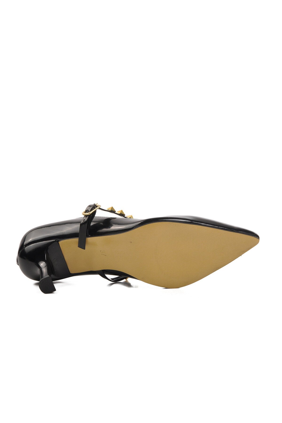 Ayakmod Siyah Rugan Kadın Topuklu Ayakkabı