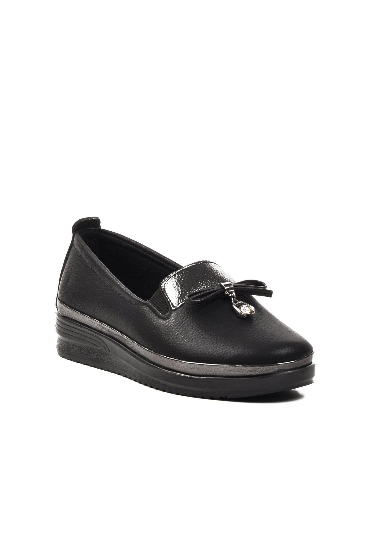 Ayakmod Siyah Simli Kadın Günlük Ayakkabı