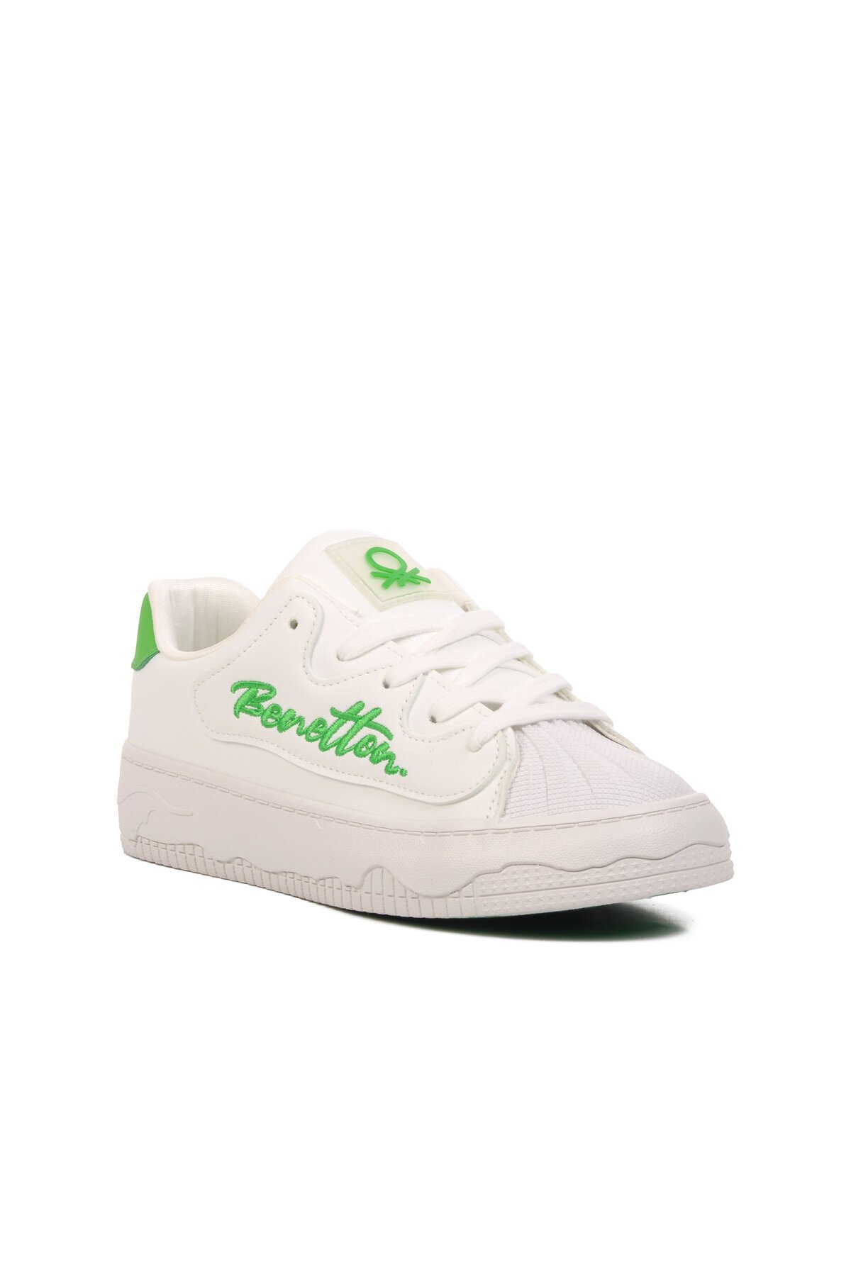 Benetton Beyaz-Yeşil Unisex Sneaker