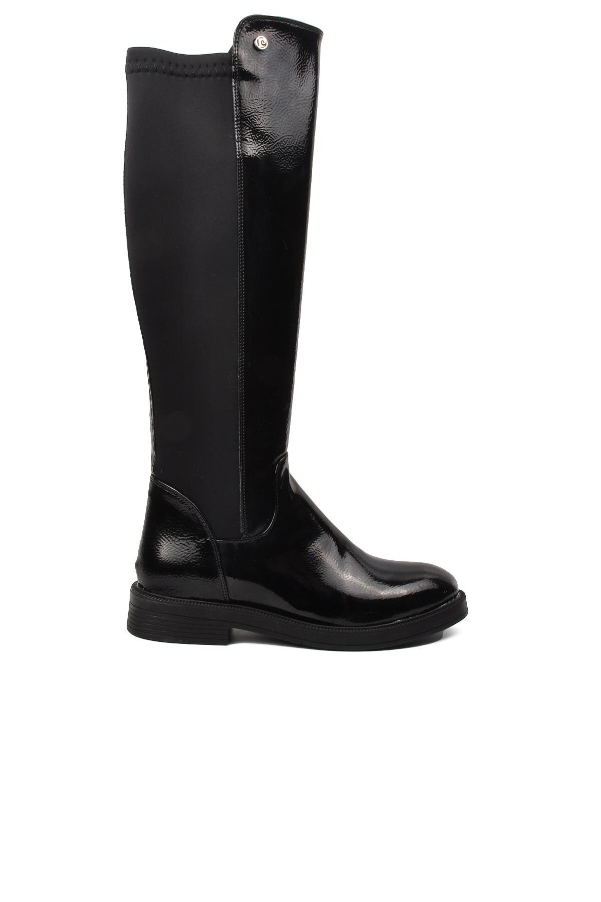 Pierre Cardin Siyah Kırışık Kadın Çizme