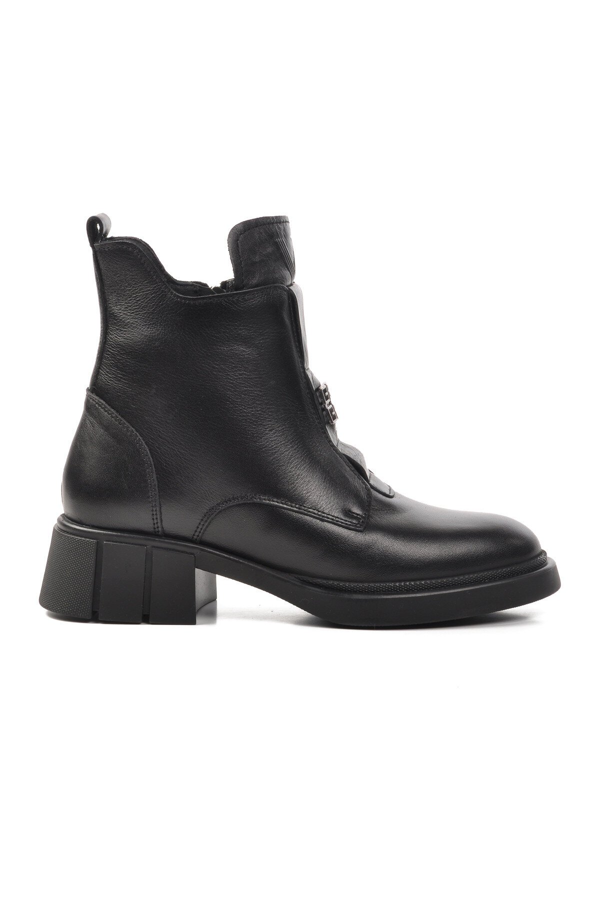 Ayakmod Siyah Hakiki Deri Kadın Bot