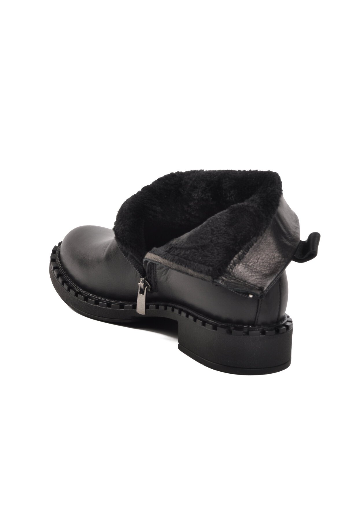 Ayakmod Siyah Hakiki Deri Kadın Bot