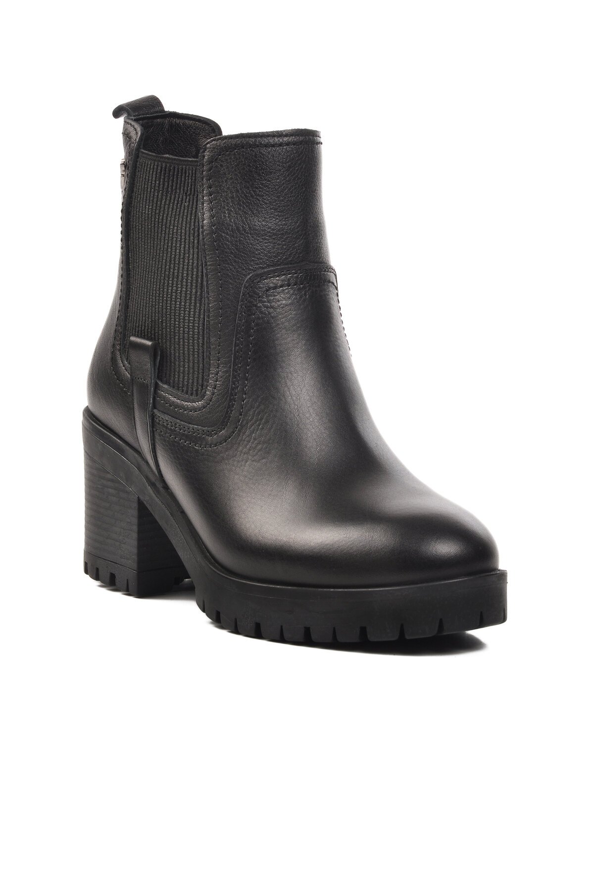 Ayakmod Siyah Hakiki Deri Kadın Bot