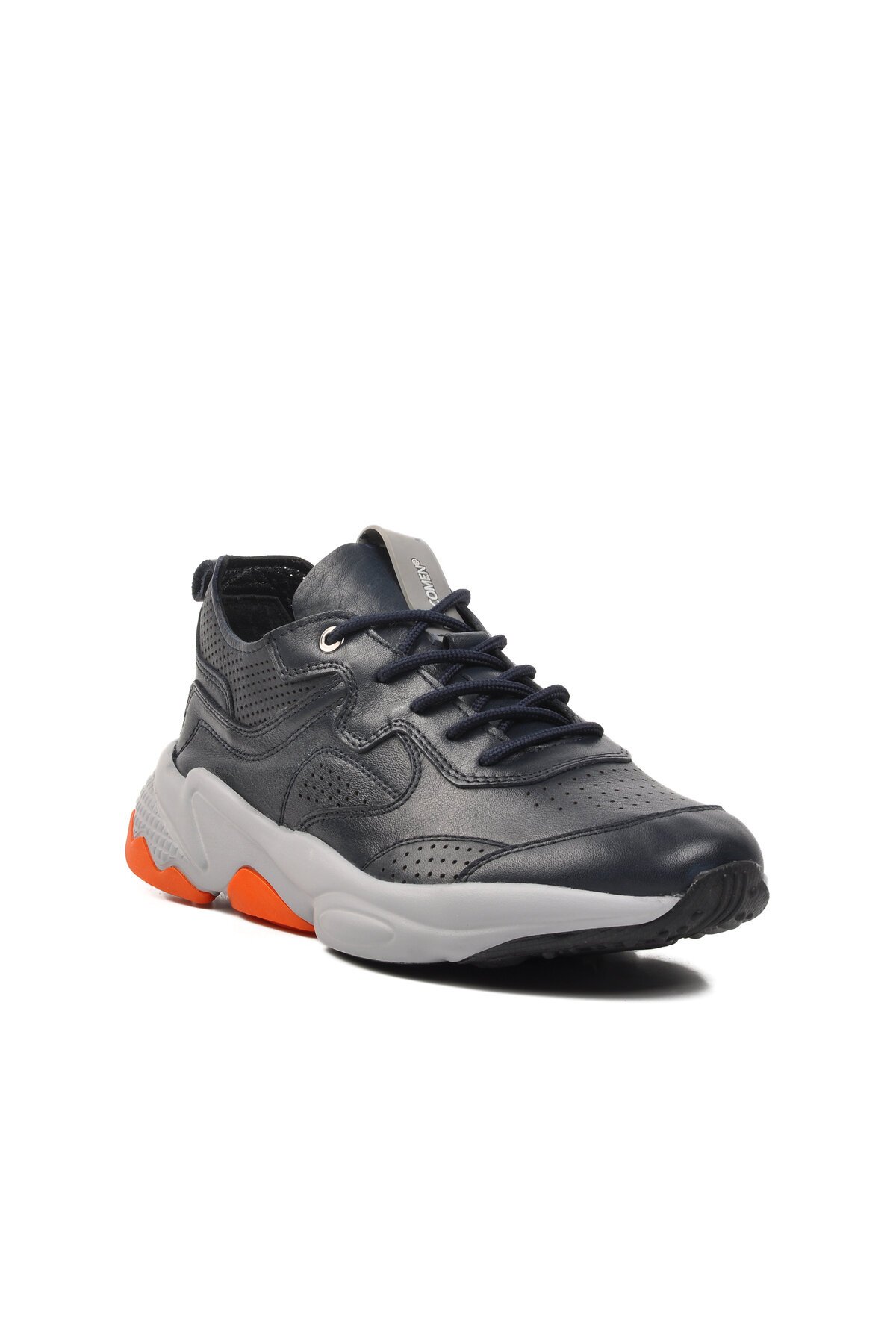 Ayakmod Lacivert-Gri Hakiki Deri Erkek Günlük Ayakkabı