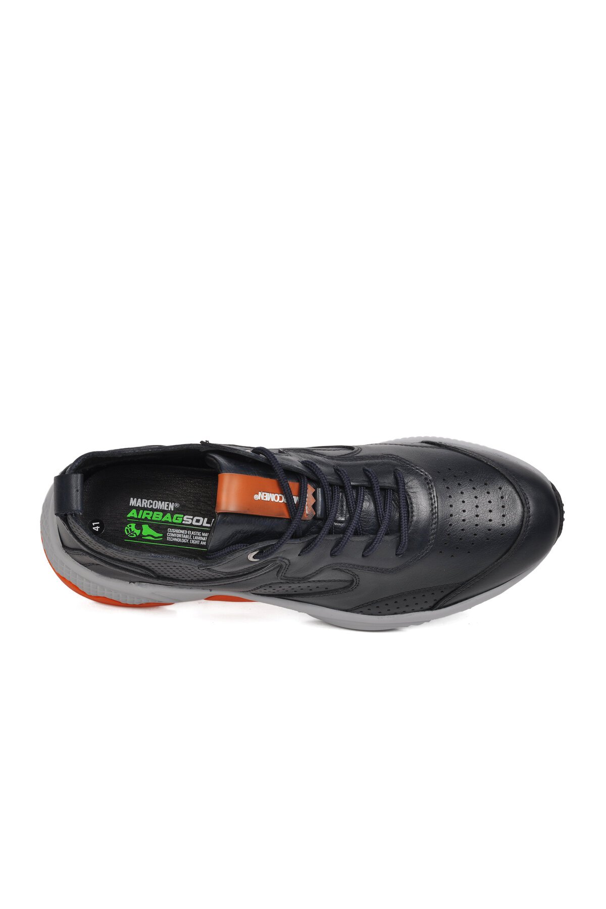 Ayakmod Lacivert-Gri Hakiki Deri Erkek Günlük Ayakkabı