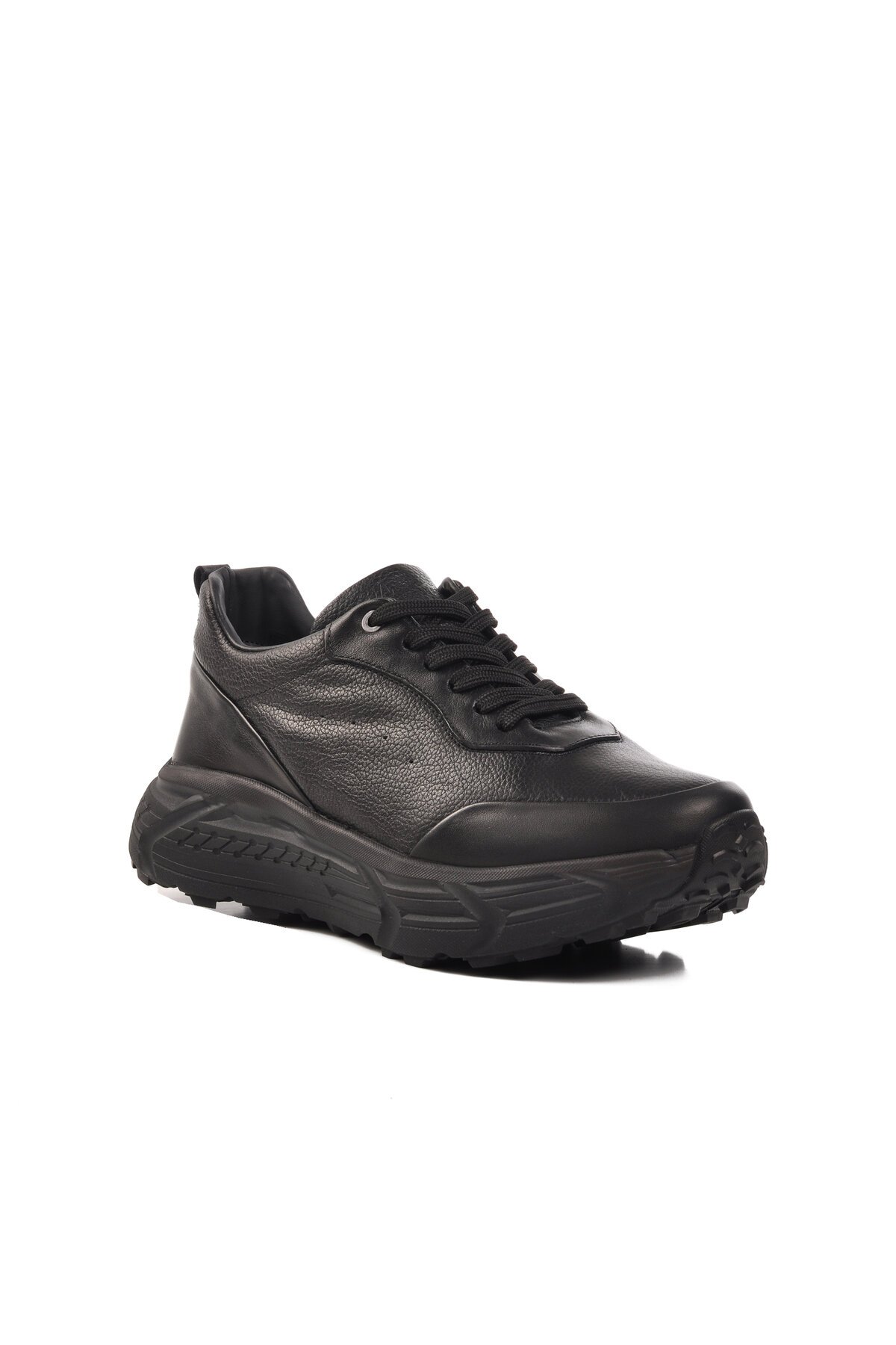 Ayakmod Siyah-Siyah Hakiki Deri Erkek Günlük Ayakkabı