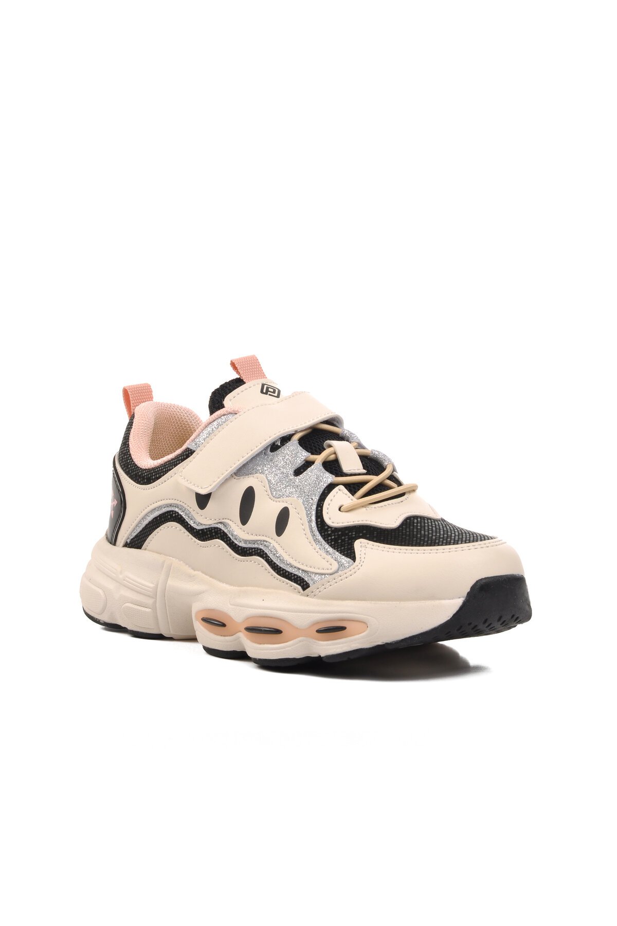 Walkway Krem-Siyah Çocuk Spor Ayakkabı