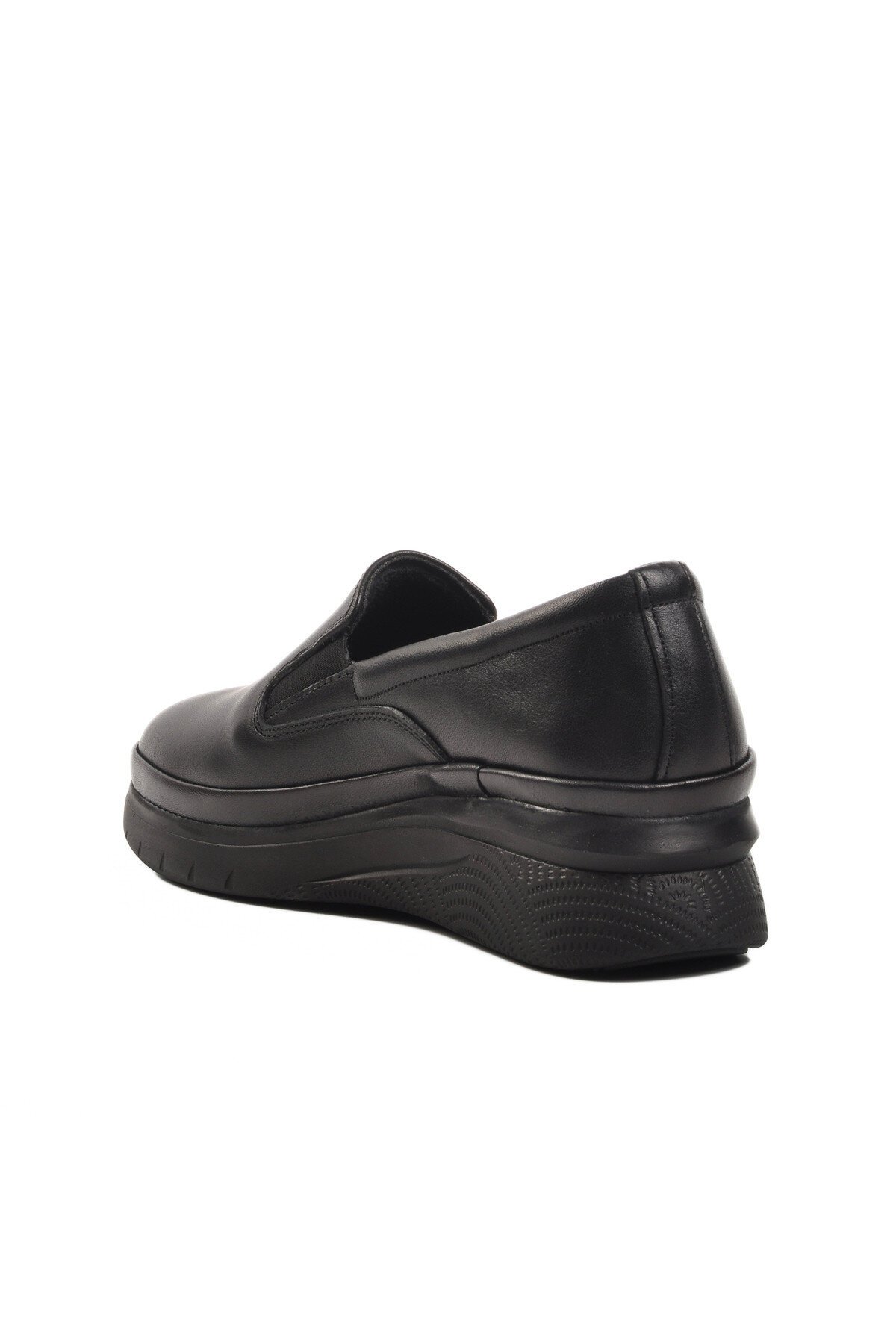 Venüs Siyah Hakiki Deri Kadın Günlük Ayakkabı