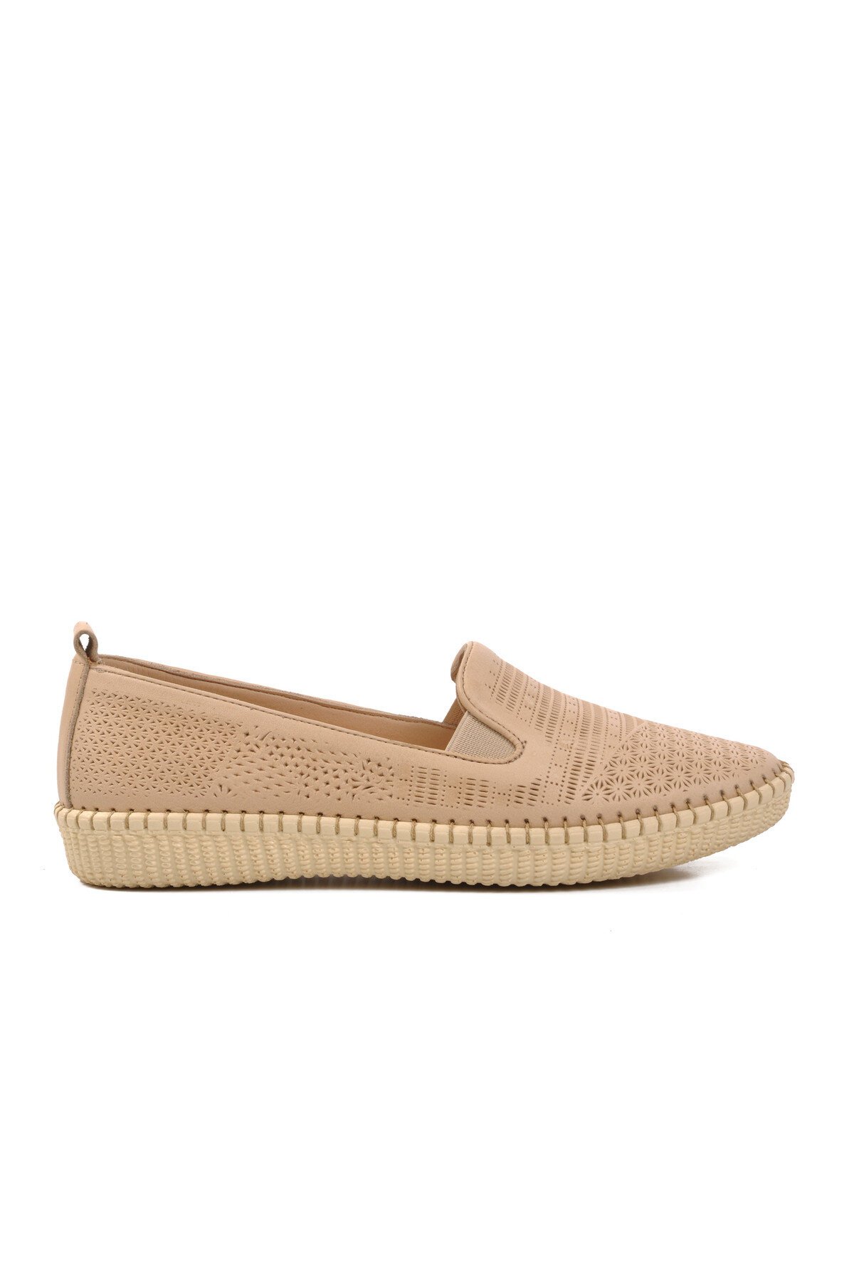 Ayakmod Bej Hakiki Deri Kadın Günlük Ayakkabı