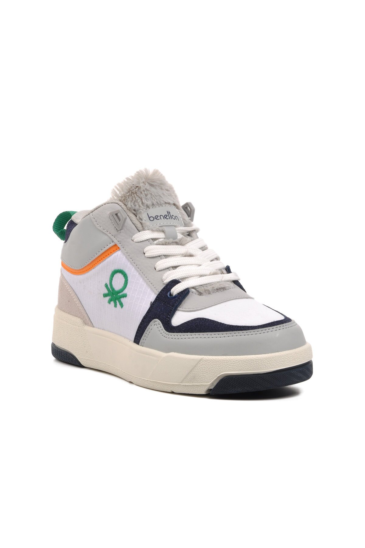 Benetton Beyaz Unisex Hi Sneaker