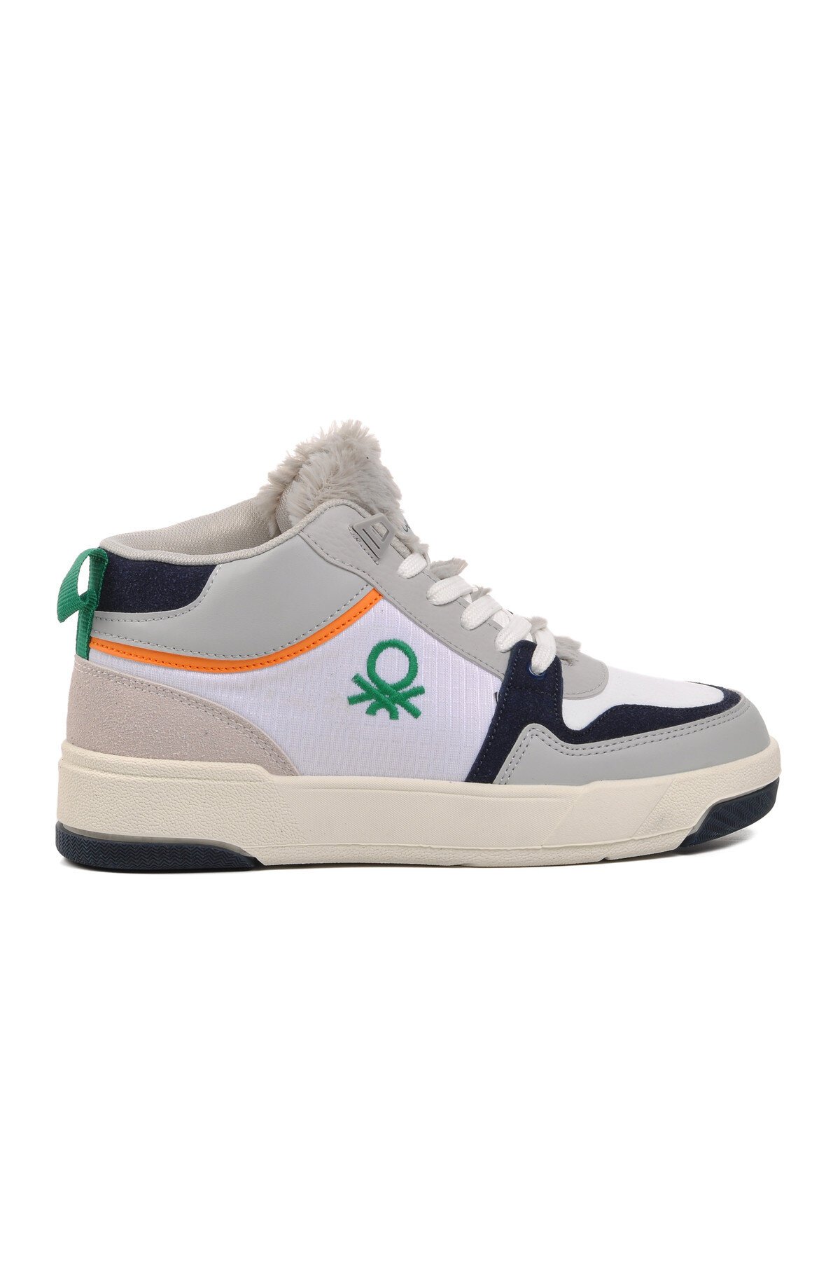 Benetton Beyaz Unisex Hi Sneaker