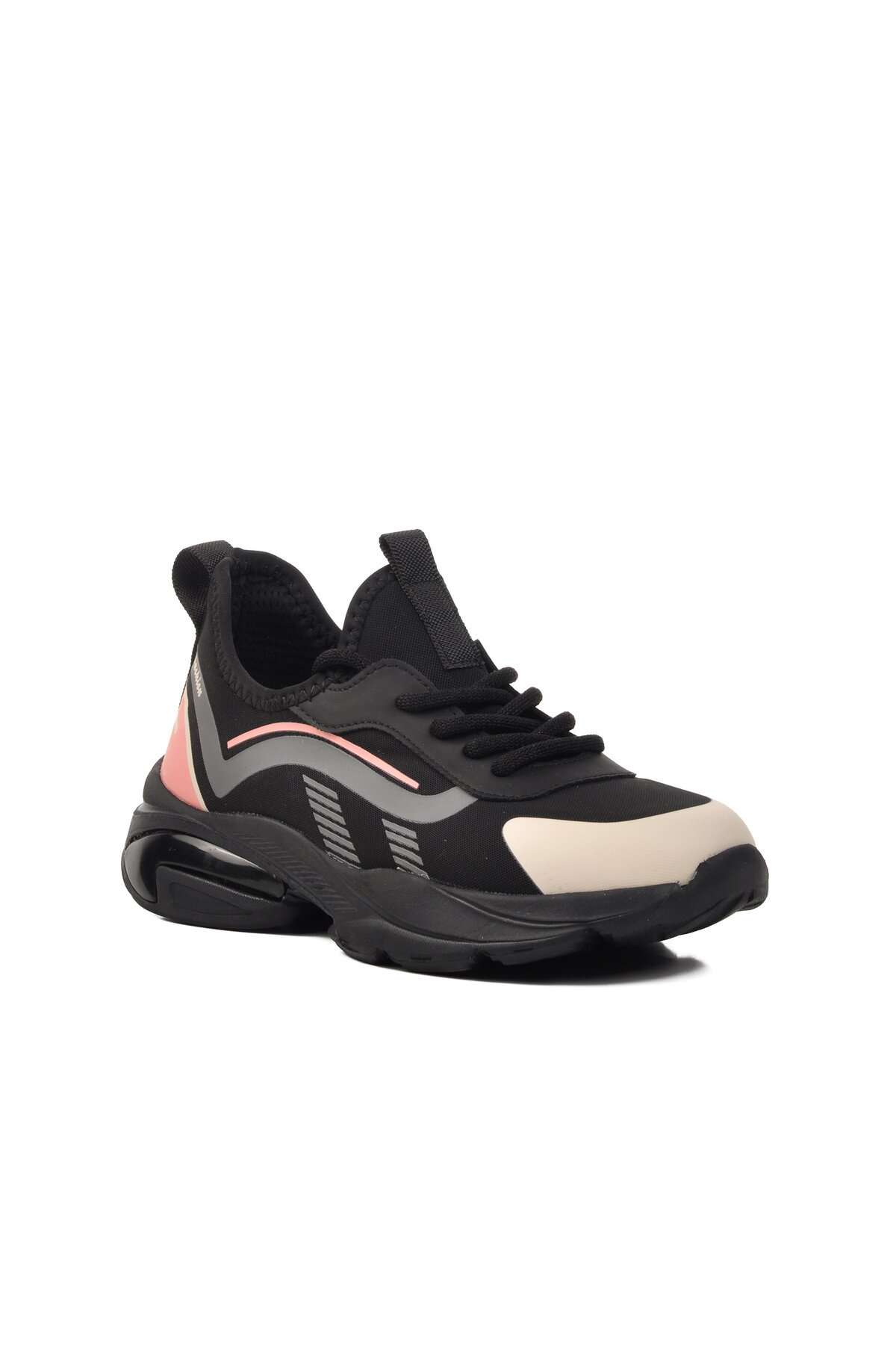 kaymaz Taban Siyah-Pembe Kadın Spor Ayakkabı