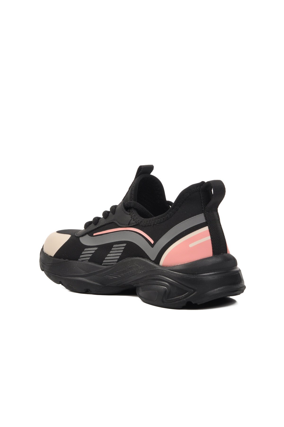 kaymaz Taban Siyah-Pembe Kadın Spor Ayakkabı