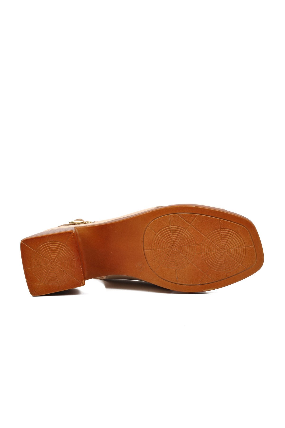 Venüs Bej Hakiki Deri Kadın Topuklu Sandalet