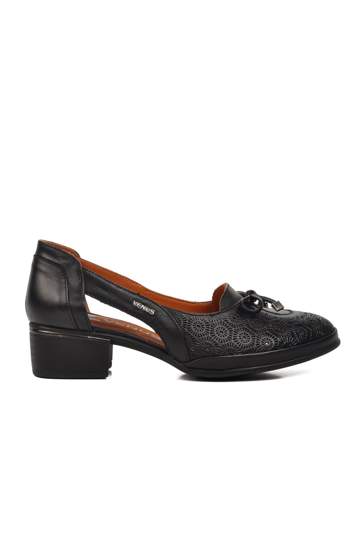 Venüs Siyah  Hakiki Deri Kadın Günlük Ayakkabı