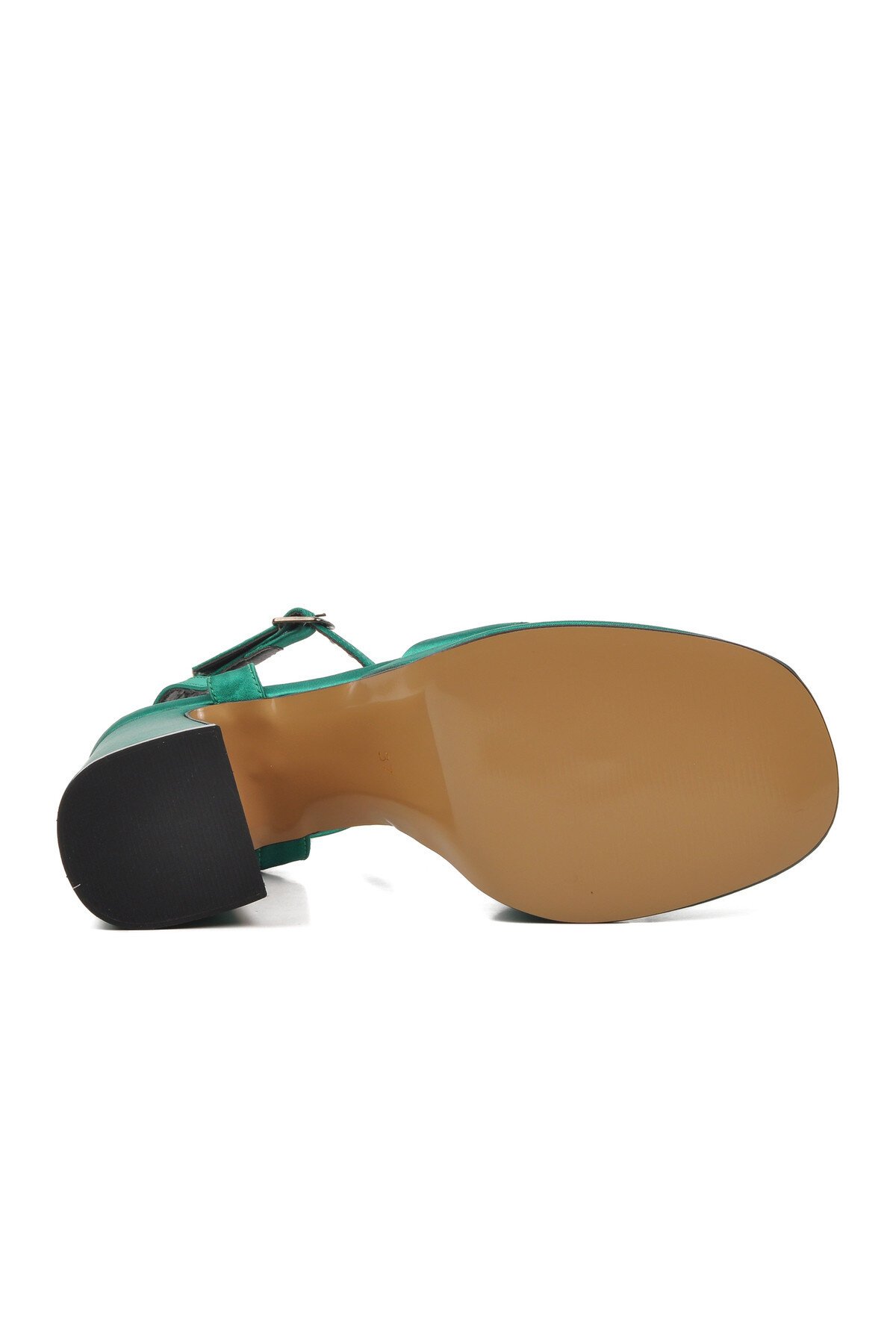 Venüs Yeşil Saten Kadın Abiye Ayakkabı