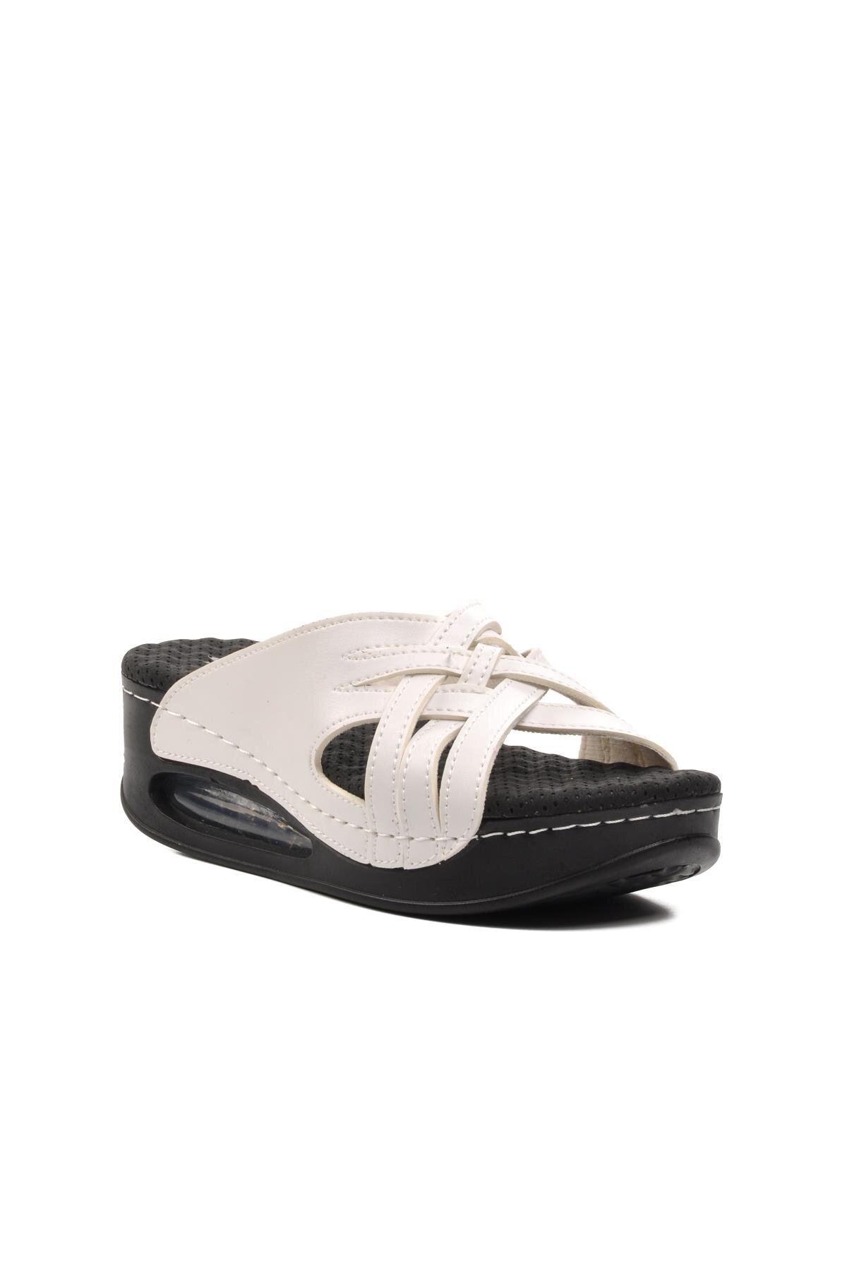 Ayakmod Beyaz Kadın Terlik