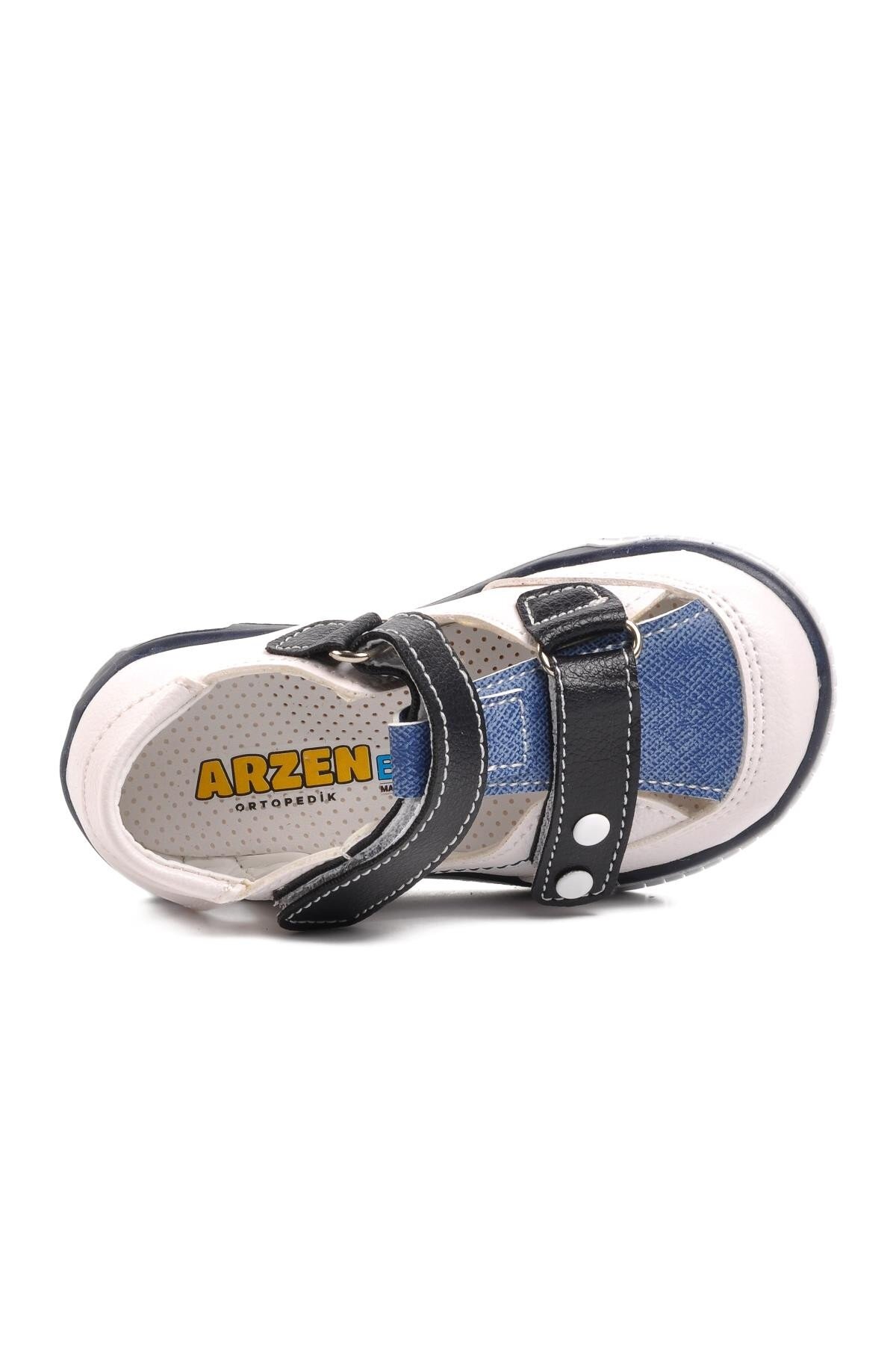 Ayakmod Beyaz-Kot Mavi Bebek Günlük Ayakkabı