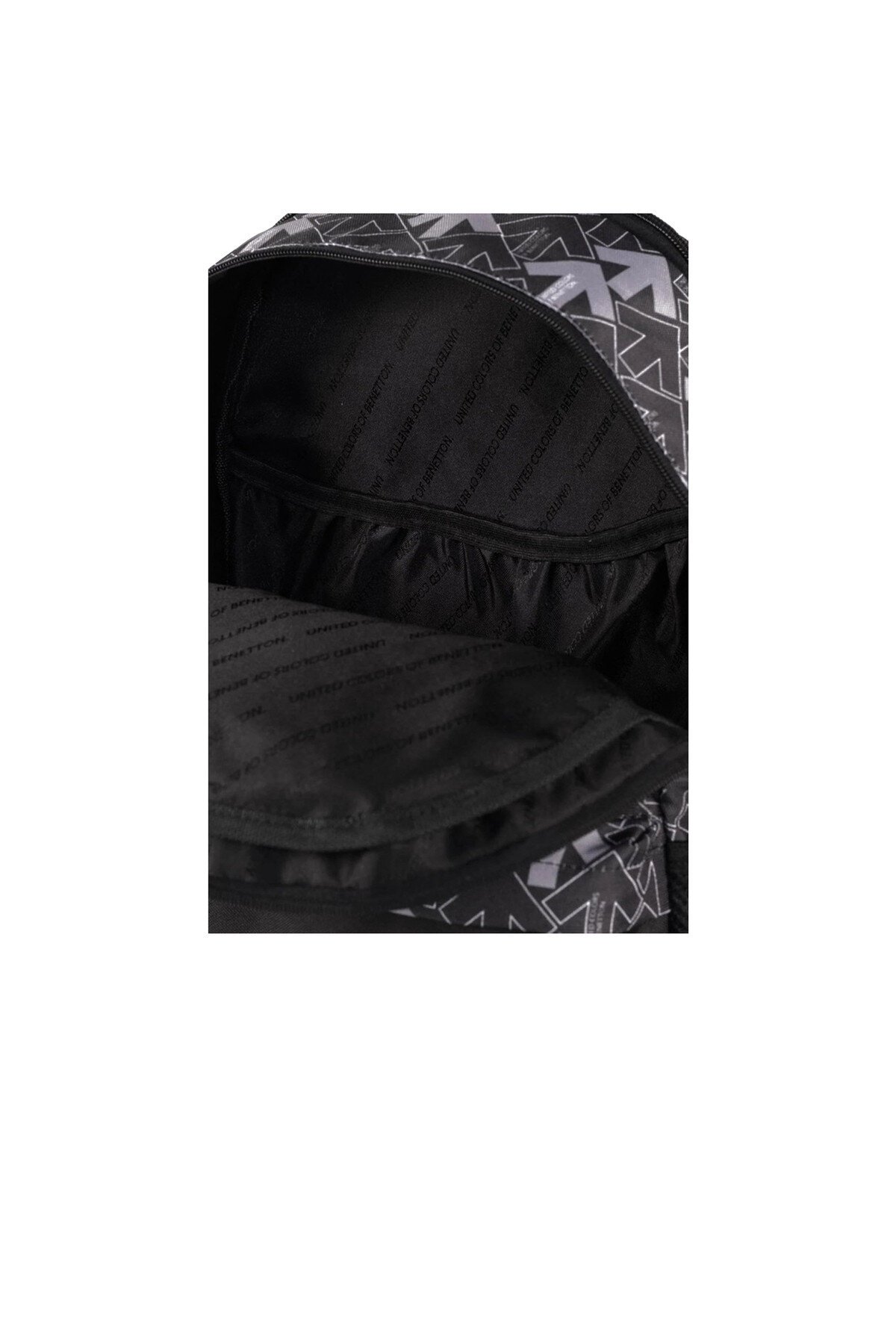 Benetton Siyah-Gri Unisex Okul Çantası