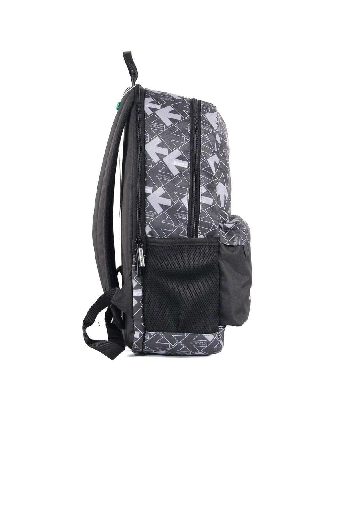 Benetton Siyah-Gri Unisex Okul Çantası