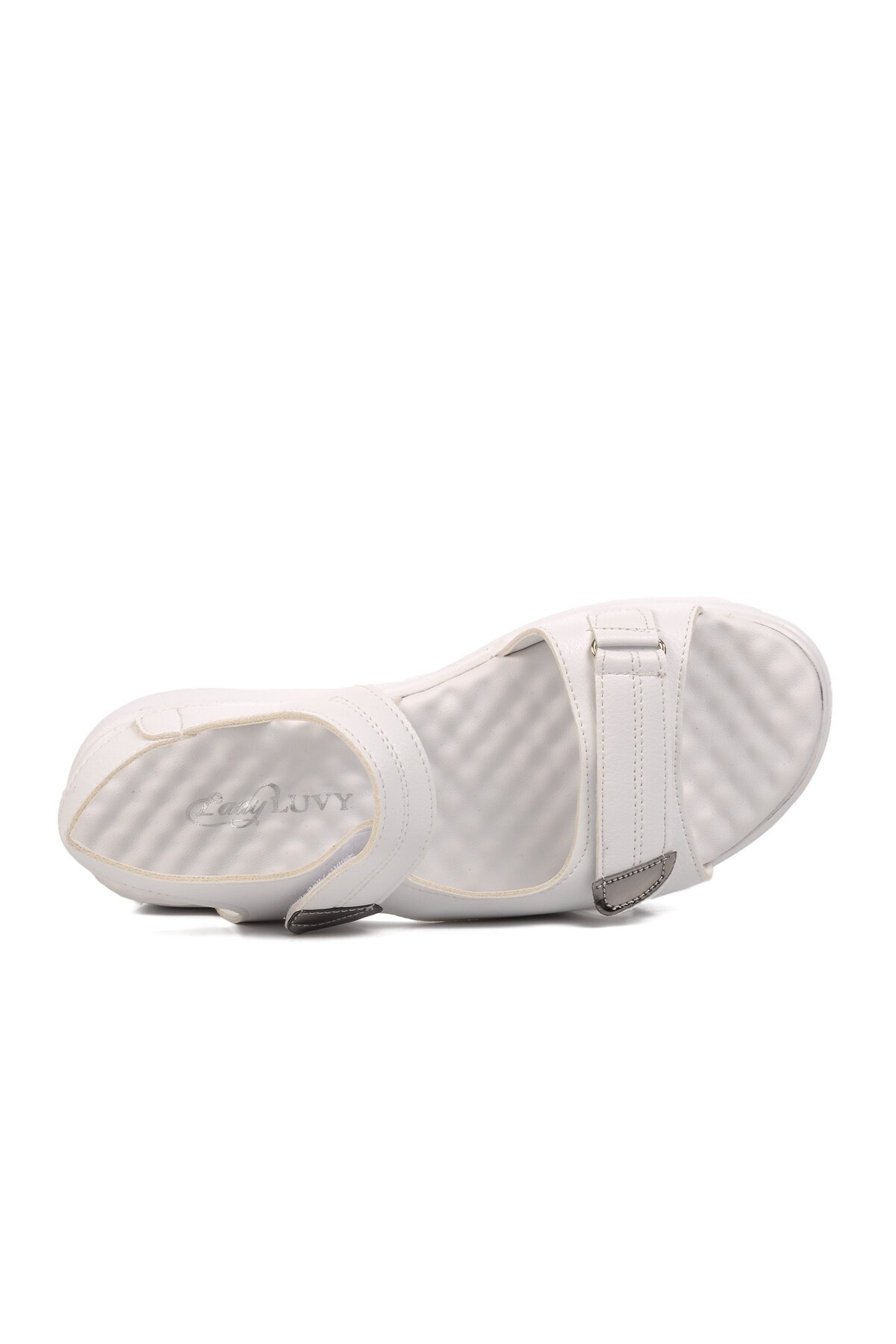 Ayakmod Beyaz Kadın Sandalet