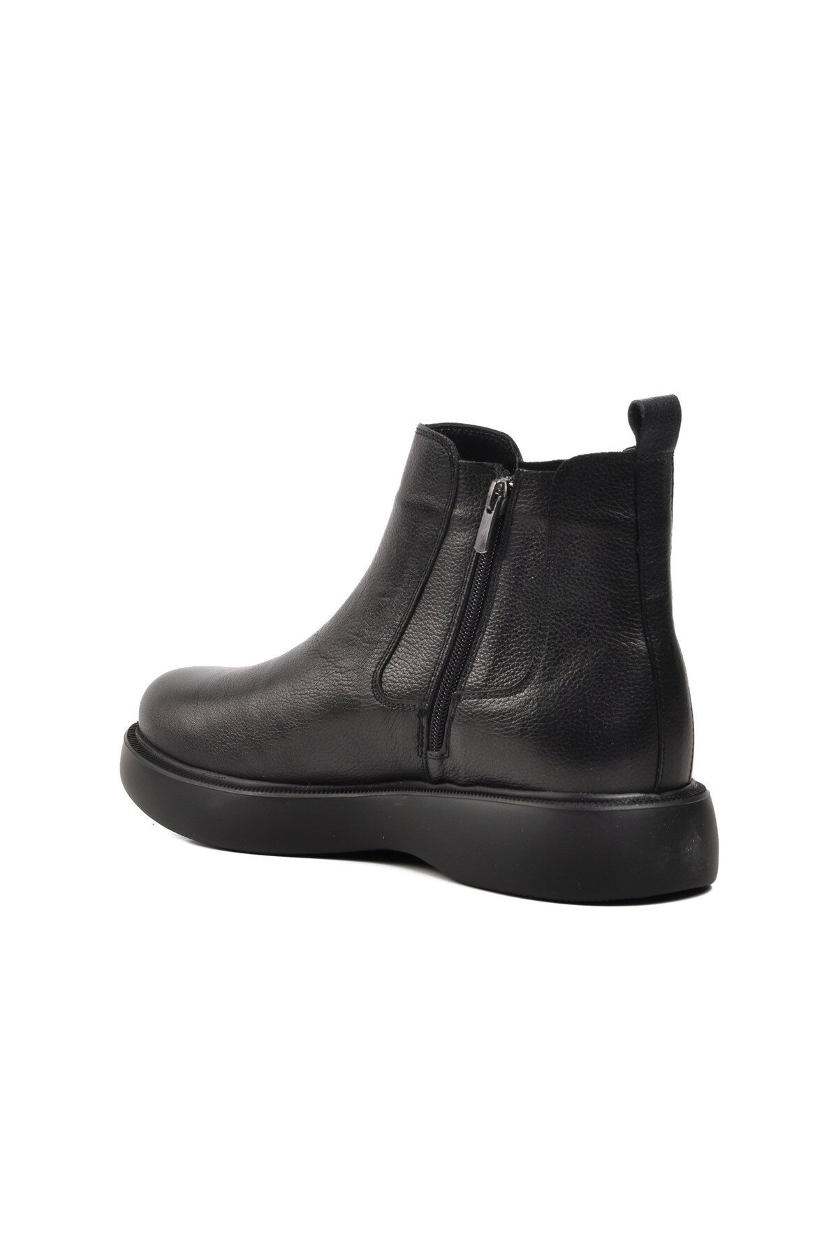 Ayakmod Siyah Hakiki Deri  Erkek Bot