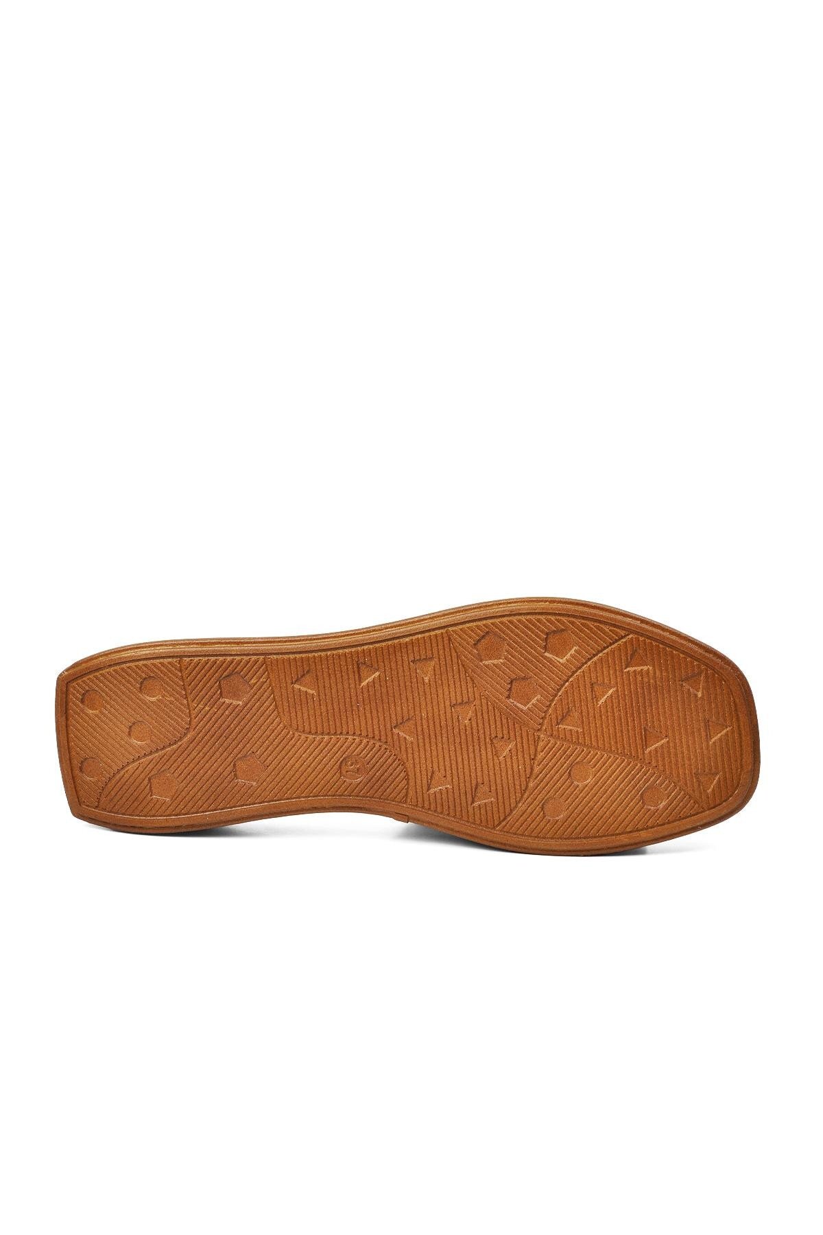 Ayakmod Beyaz Hakiki Deri Kadın Terlik